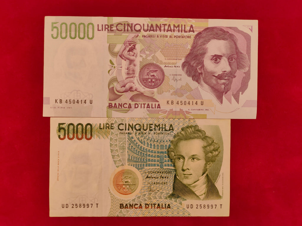 BANK OF ITALY 5000,50000 LIRE (D340)