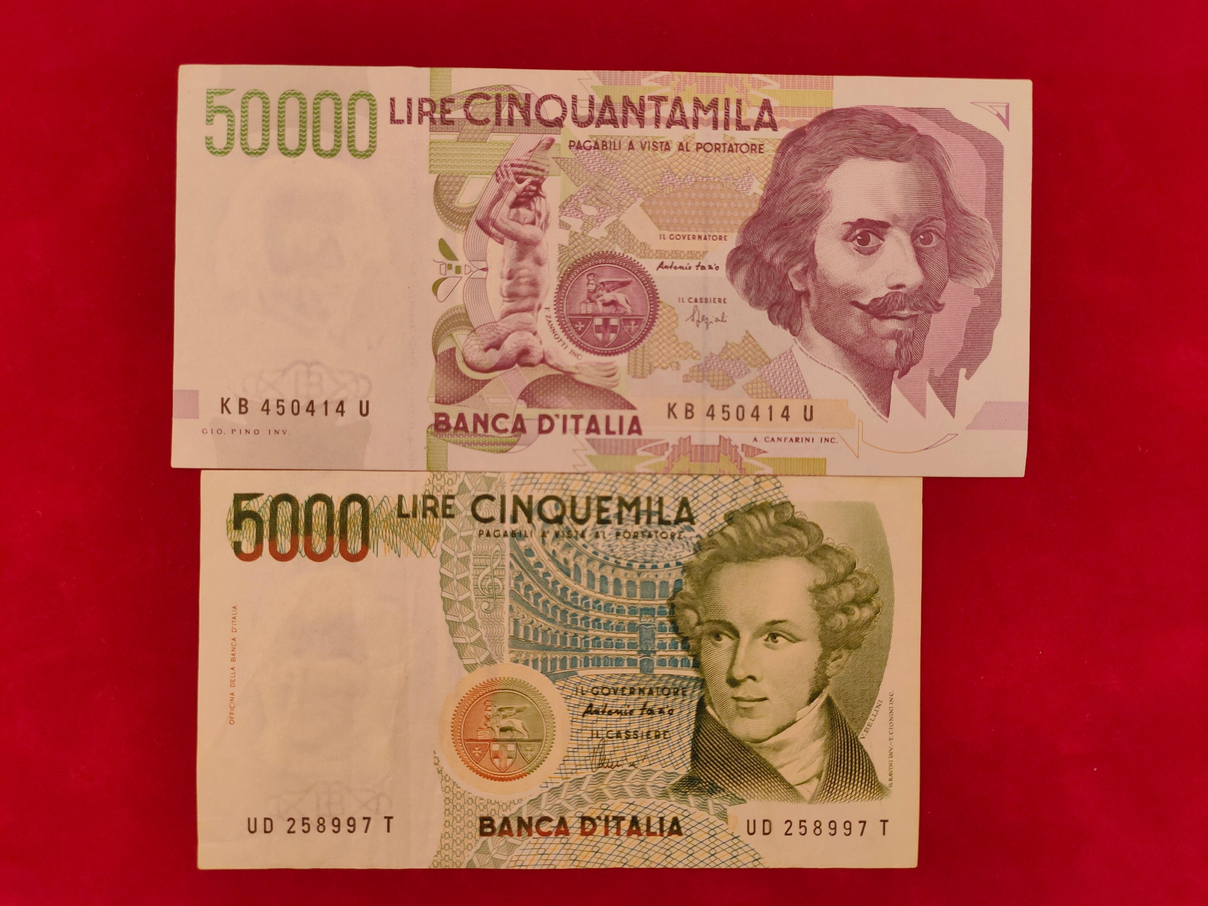 BANK OF ITALY 5000,50000 LIRE (D340)