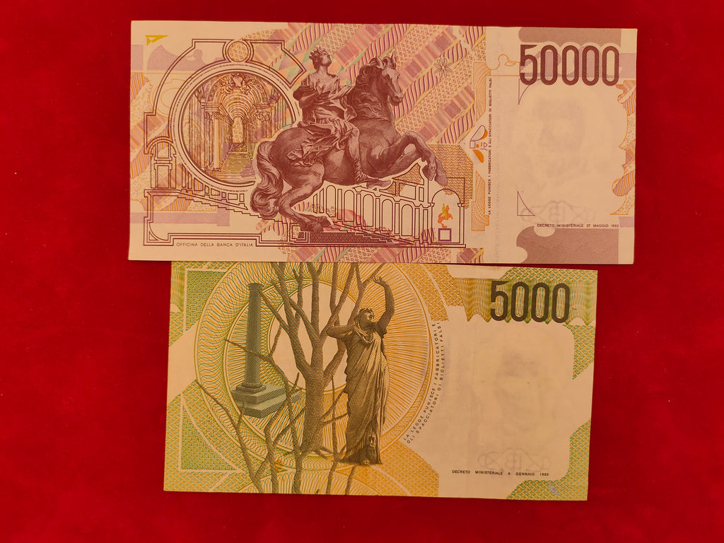 BANK OF ITALY 5000,50000 LIRE (D340)