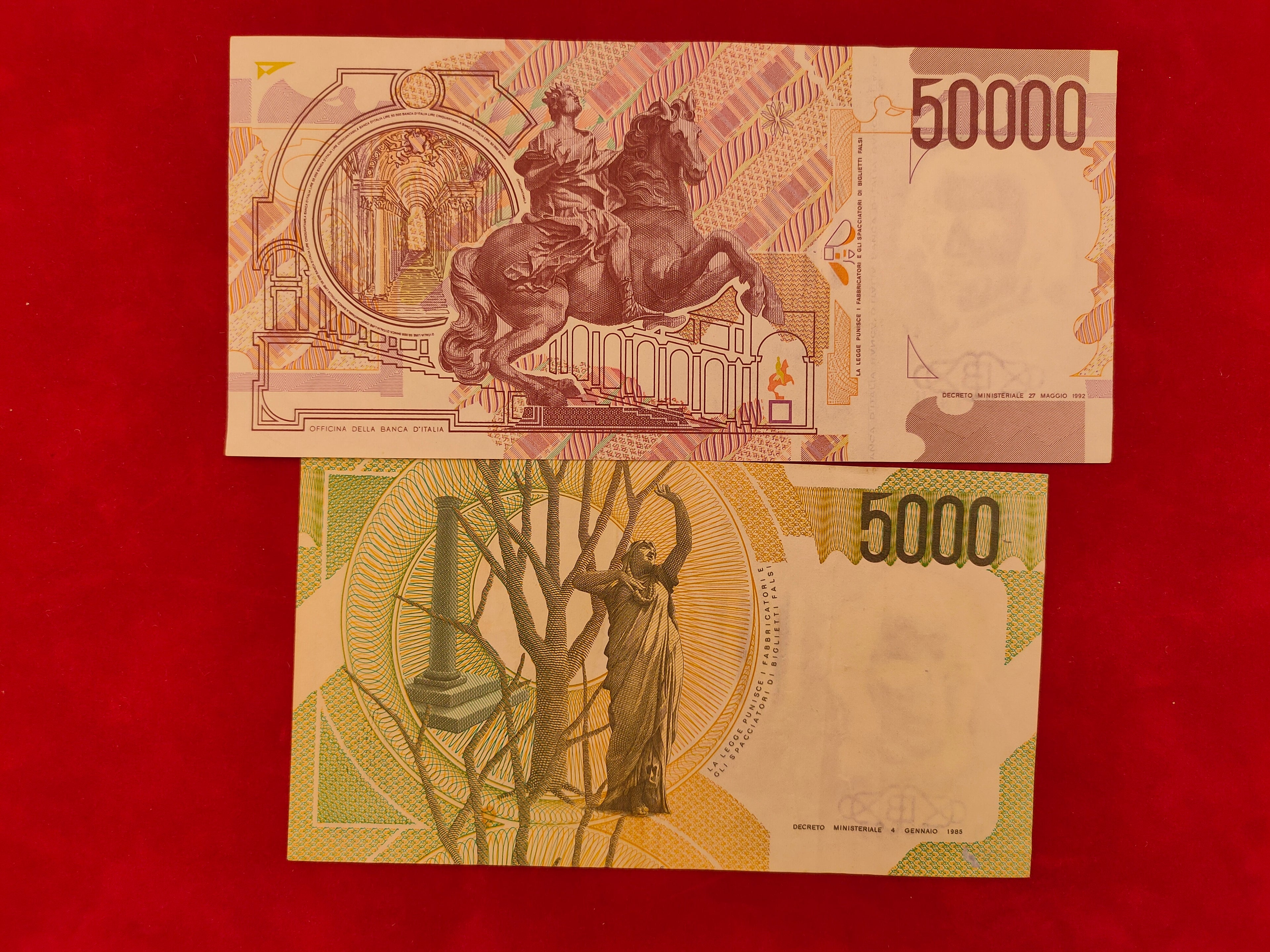 BANK OF ITALY 5000,50000 LIRE (D340)