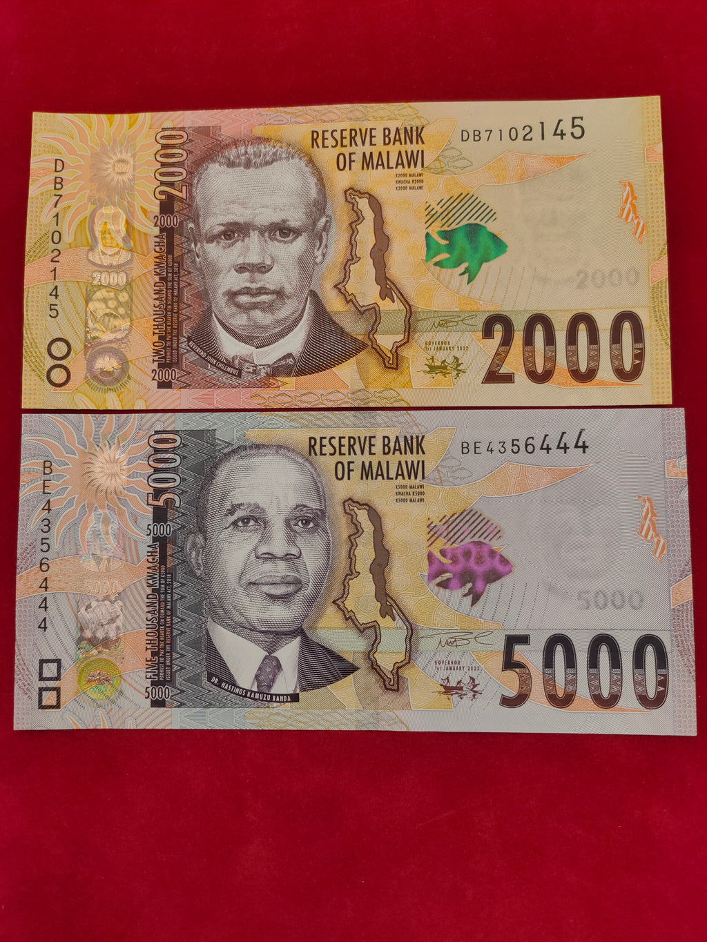 RESERVE BANK OF MALAWI 20,50,100,200,500,1000,2000,5000 KWACHA (y066)