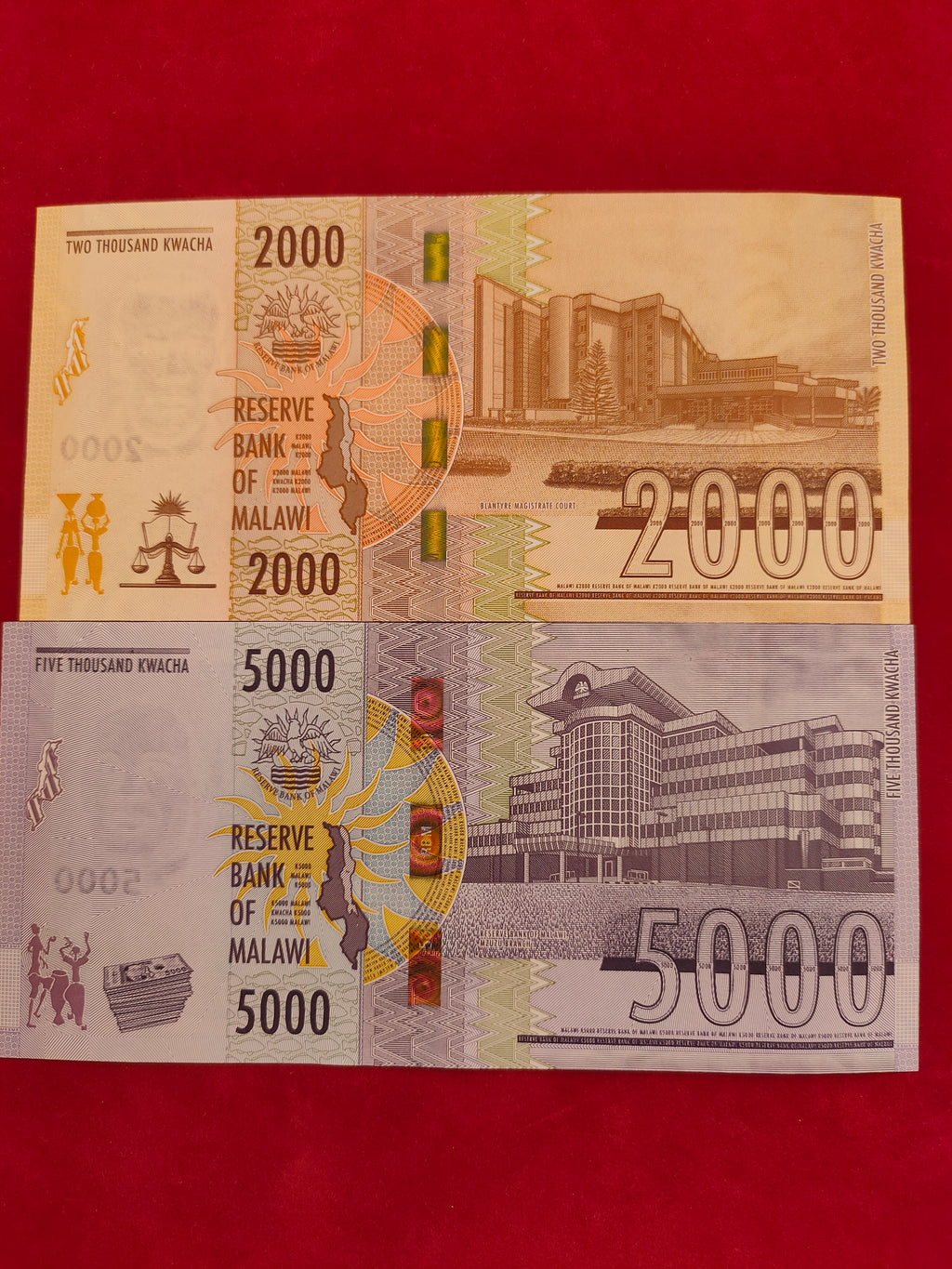 RESERVE BANK OF MALAWI 20,50,100,200,500,1000,2000,5000 KWACHA (y066)
