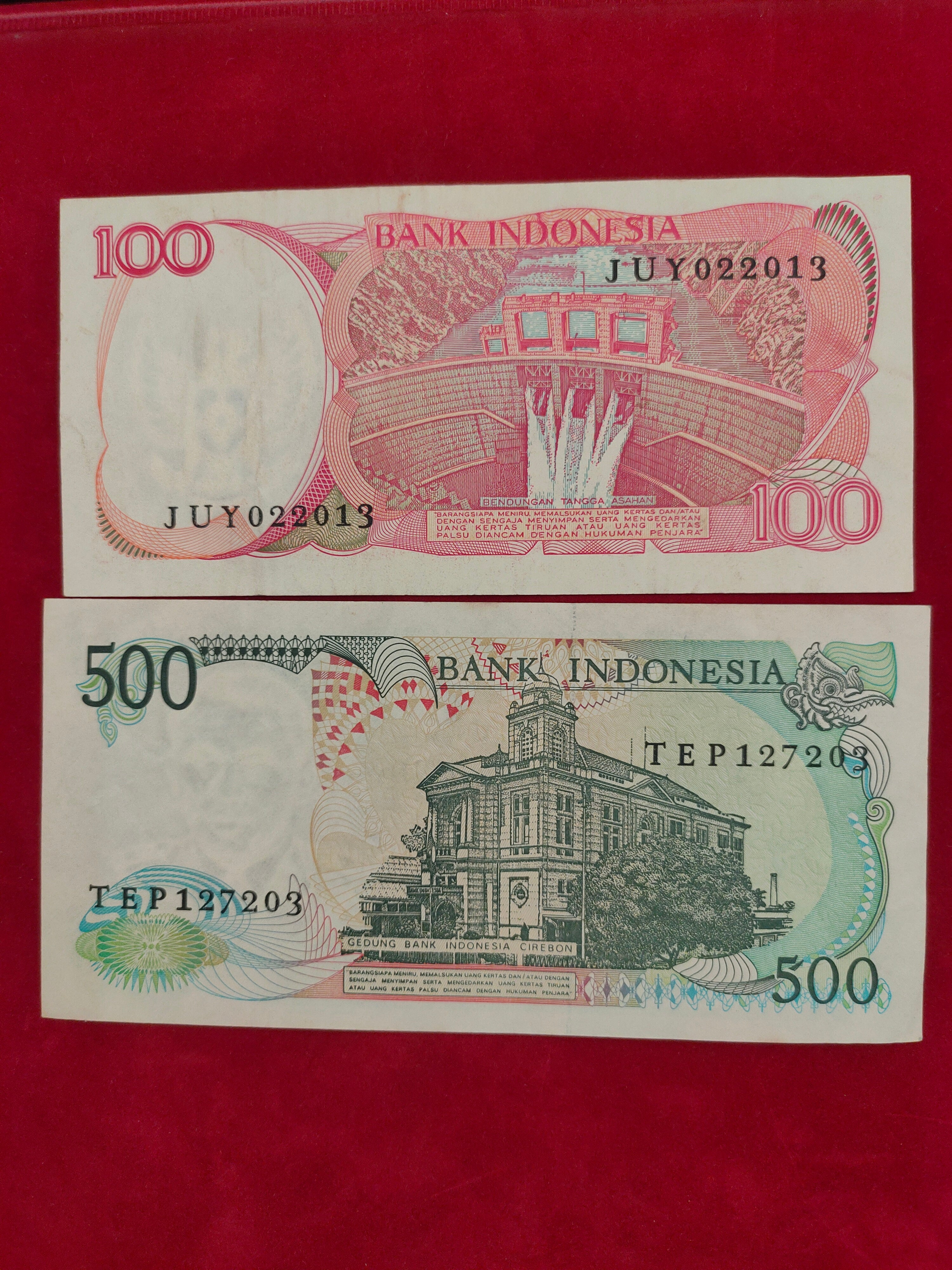 BANK OF INDONESIA 100,500,1000,20000 RUPIAH (D553)