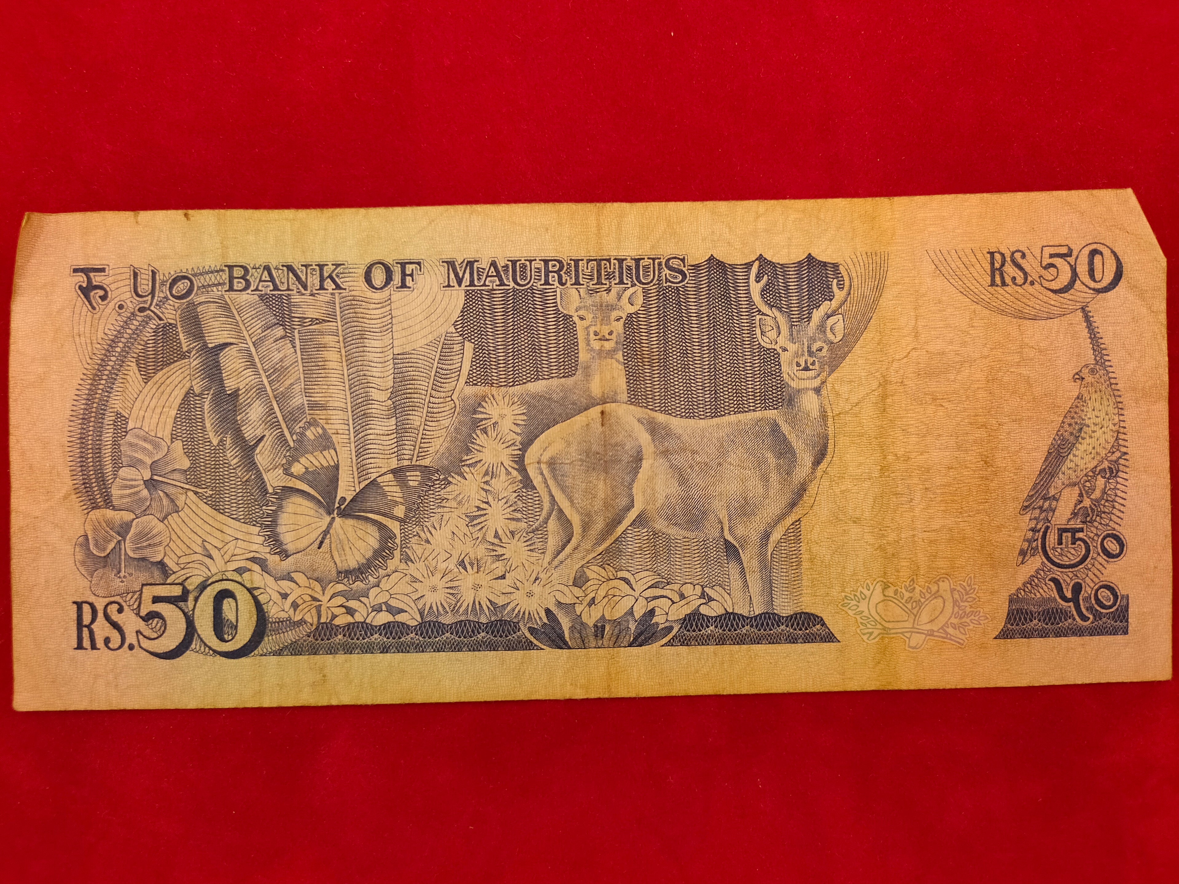 BANK OF MAURITIUS 50 RUPEES (970)