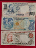 CENTRAL BANK OF PHILIPPINES 1,2,10,20,50,100,1000,500 PLSO (D450)
