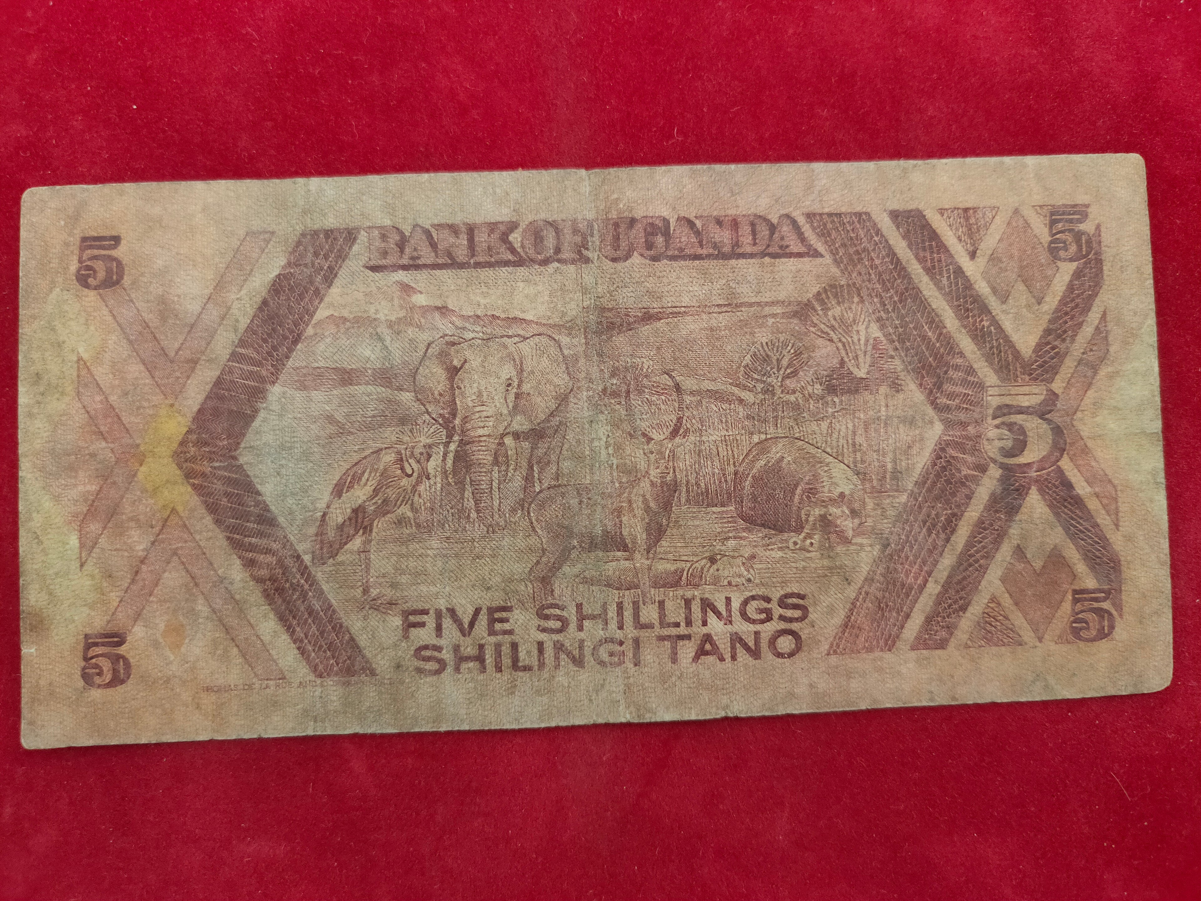 BANK OF UGANDA 5 SHILLINGS (D662)