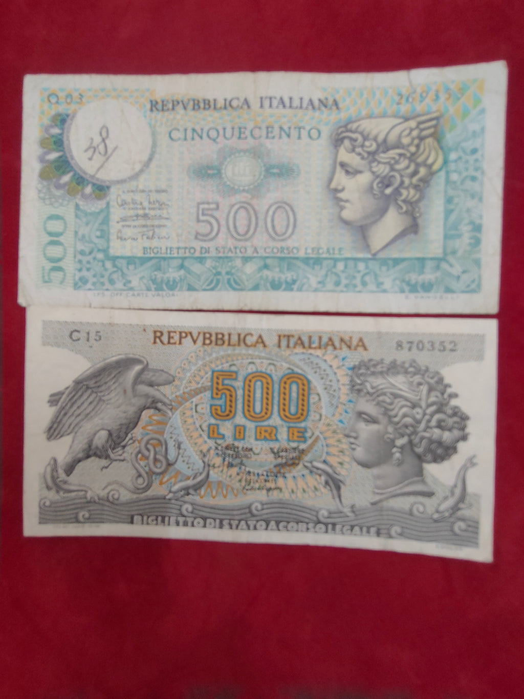BANK OF ITALY 500 LIRE (D636)