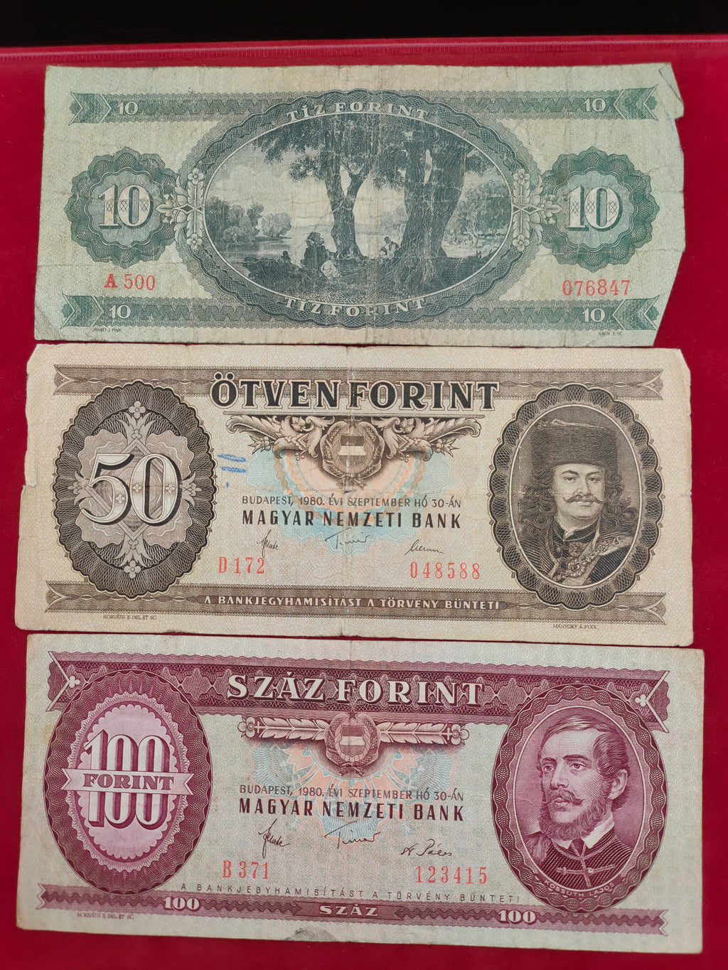 BANK OF HUNGARY 10,50,100 FORINT