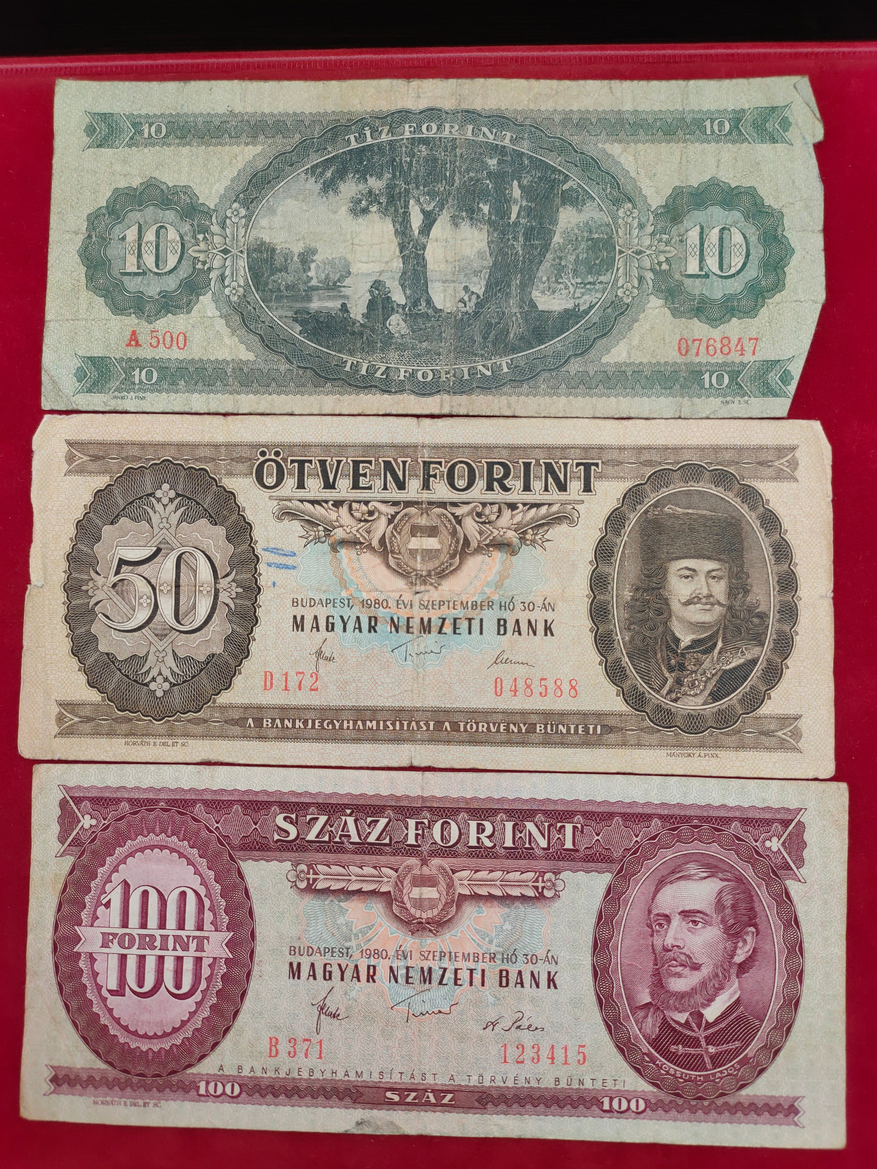 BANK OF HUNGARY 10,50,100 FORINT
