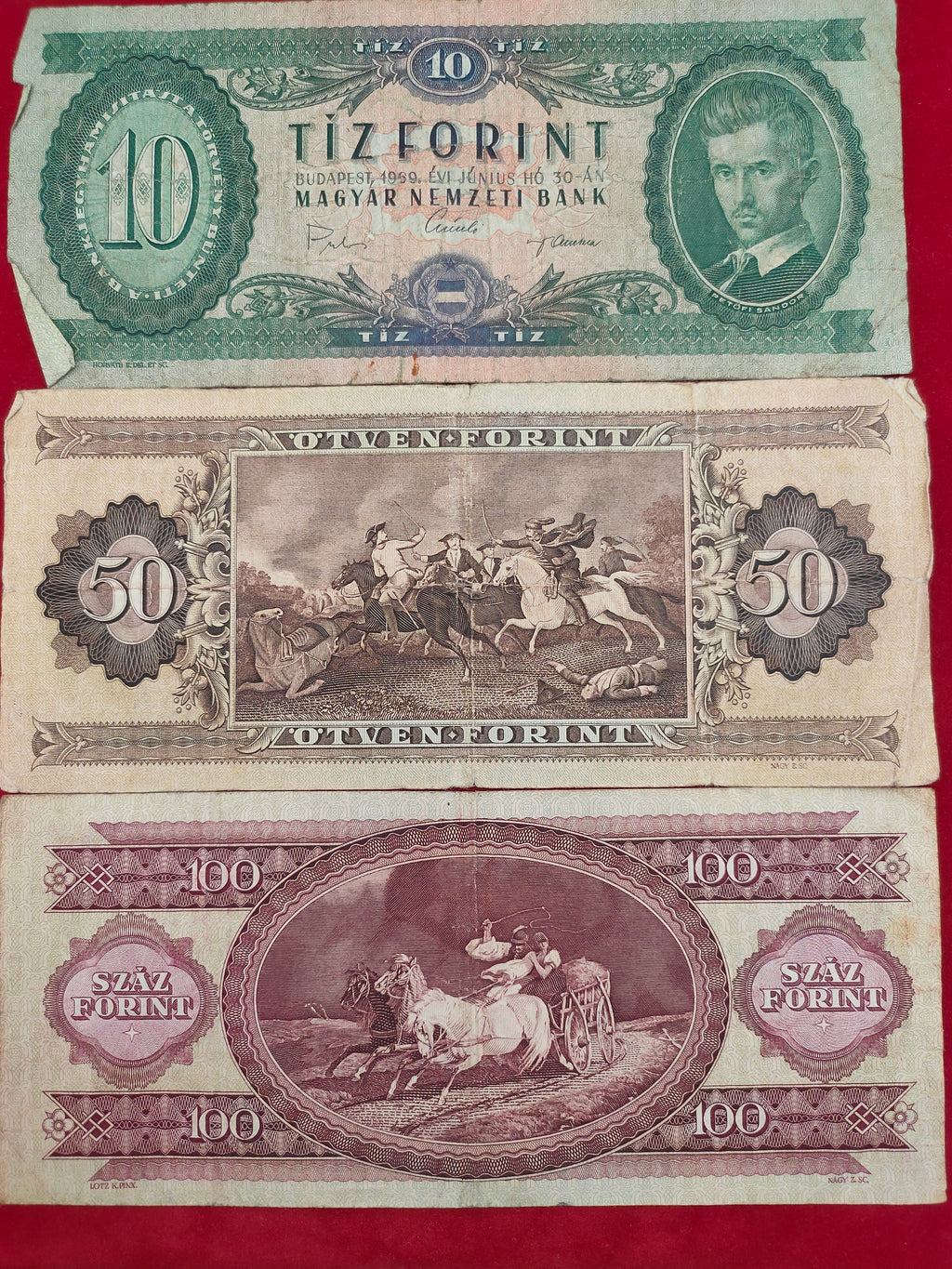 BANK OF HUNGARY 10,50,100 FORINT