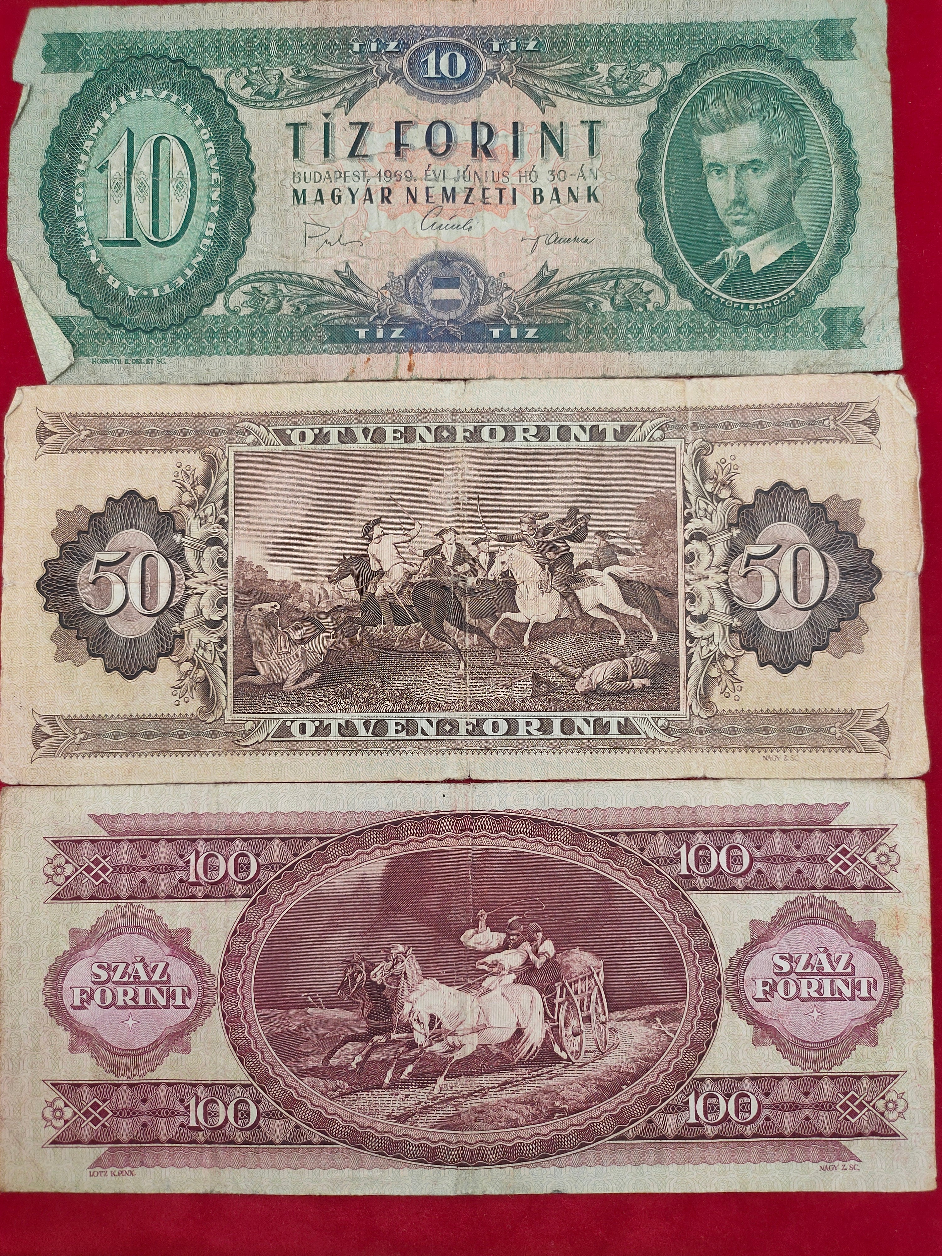 BANK OF HUNGARY 10,50,100 FORINT