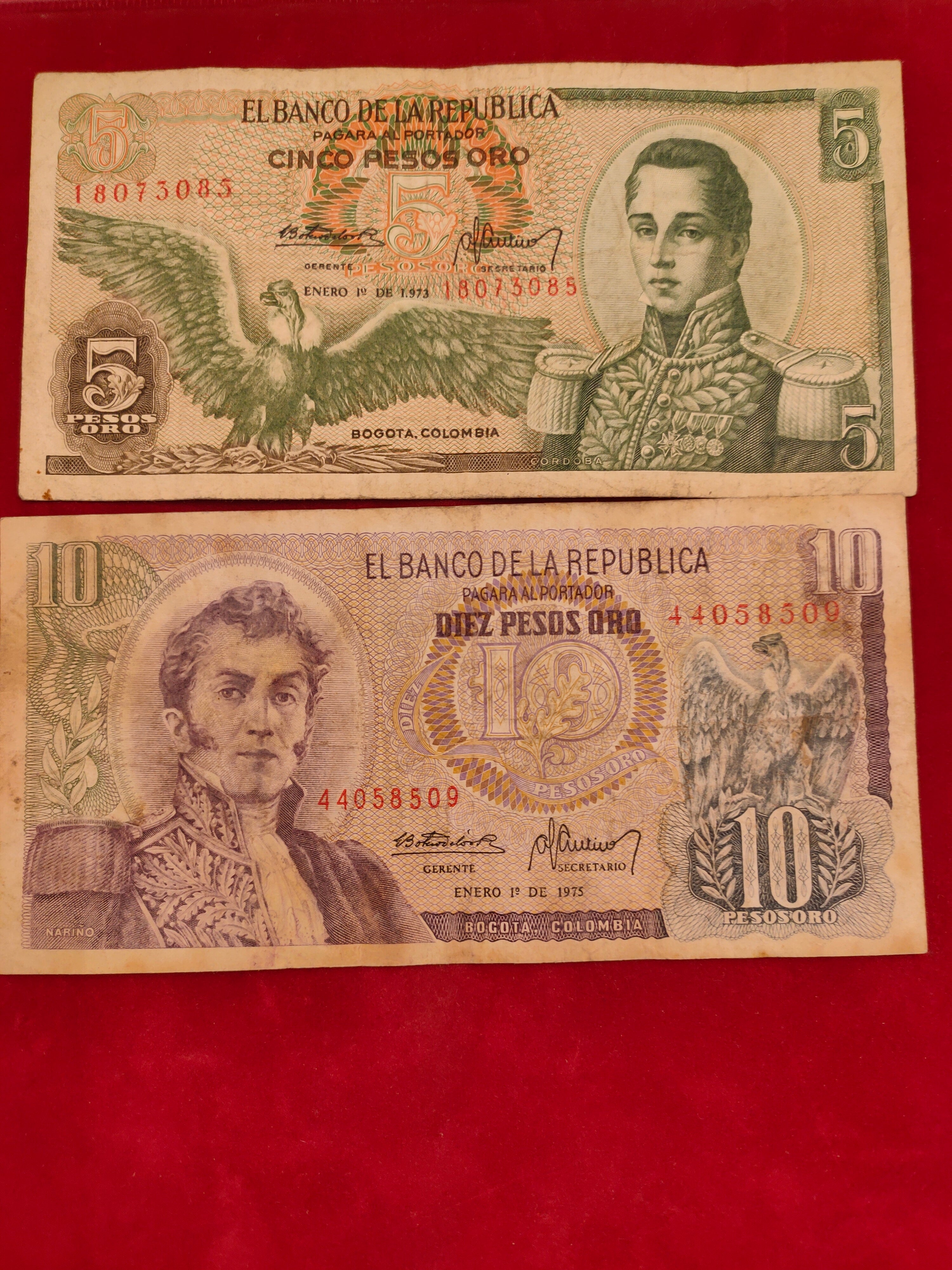 BANK OF COLAMBIA 5,10 PESOS ORO (C996)