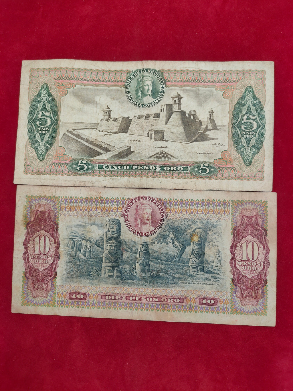 BANK OF COLAMBIA 5,10 PESOS ORO (C996)
