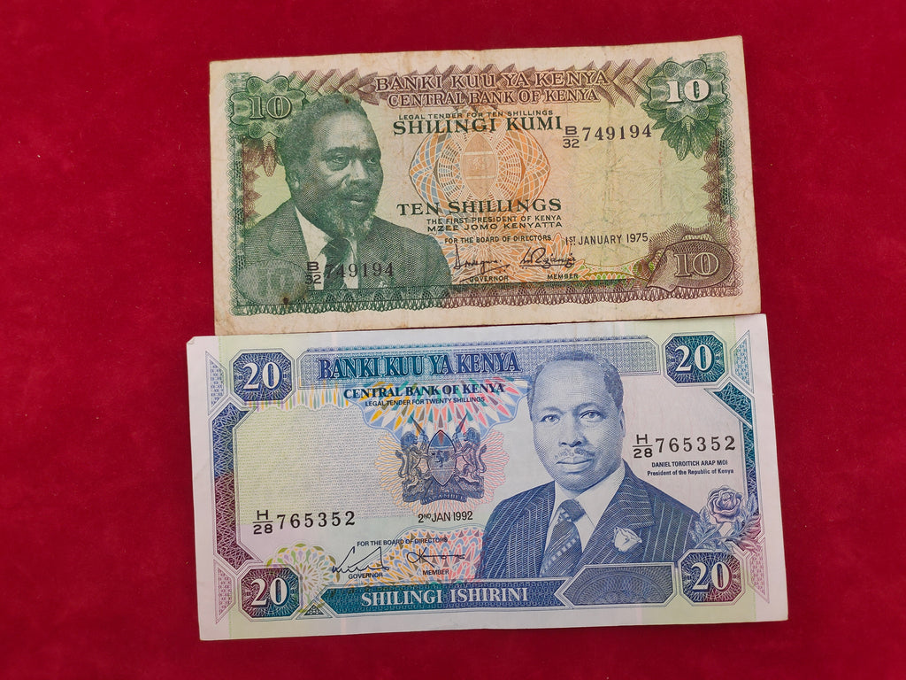CENTRAL BANK OF KENYA 10,20,100,1000 SHILLINGS