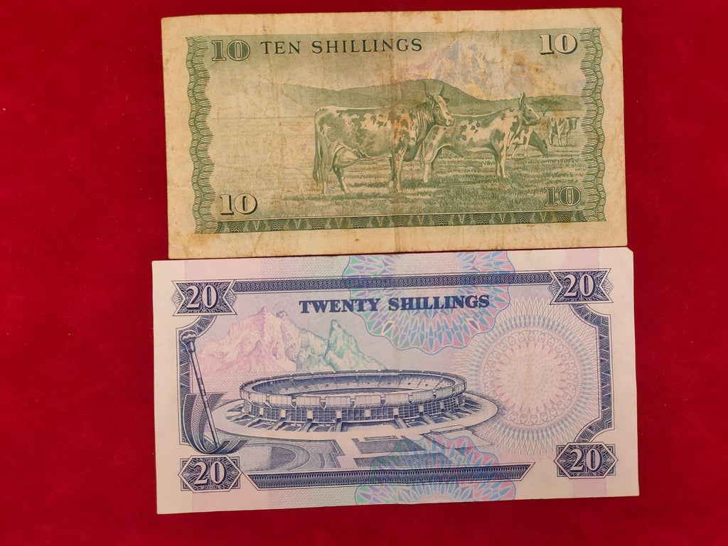 CENTRAL BANK OF KENYA 10,20,100,1000 SHILLINGS