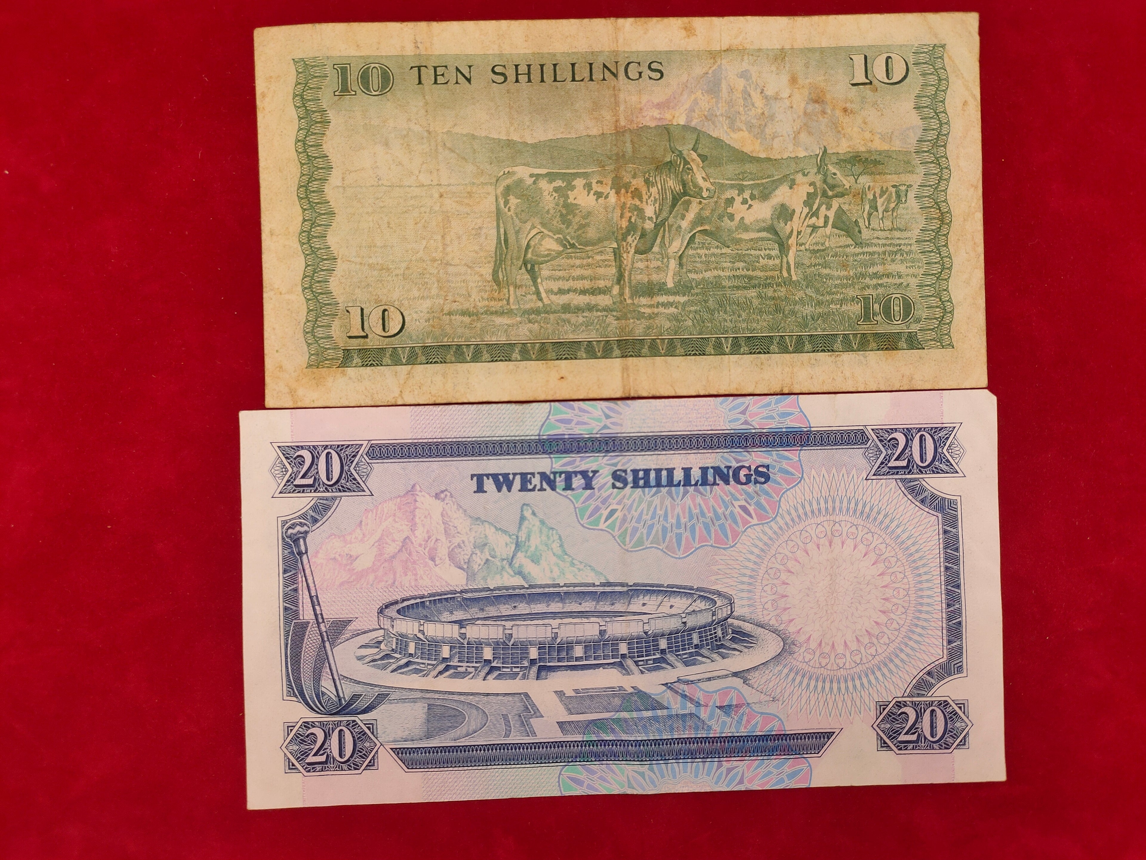 CENTRAL BANK OF KENYA 10,20,100,1000 SHILLINGS