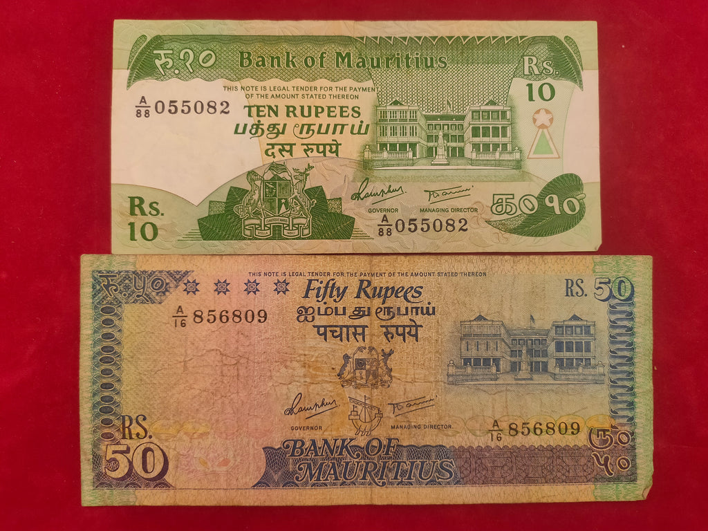 BANK OF MAURITIUS 10,50 RUPEES (y263)