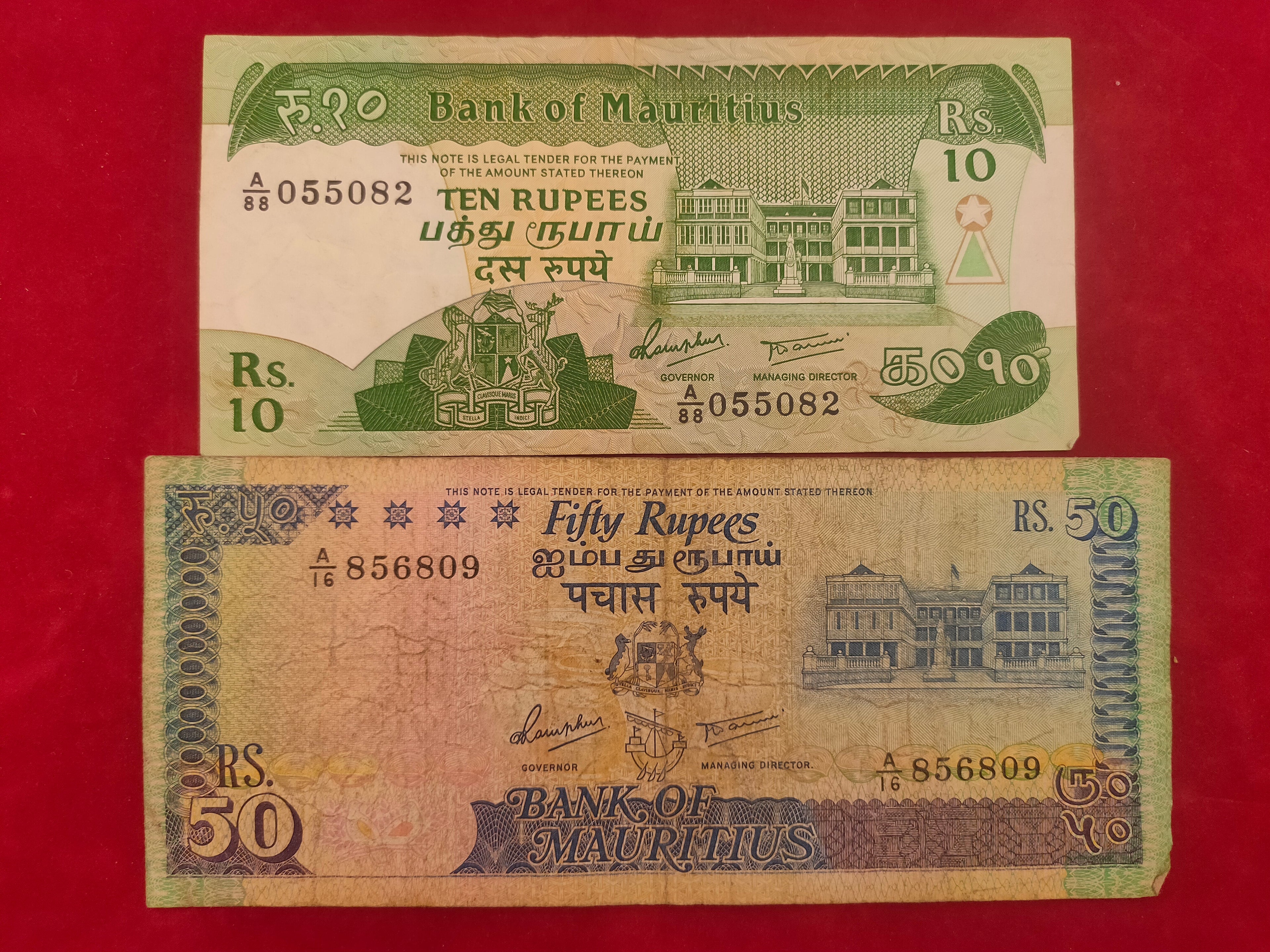 BANK OF MAURITIUS 10,50 RUPEES (y263)