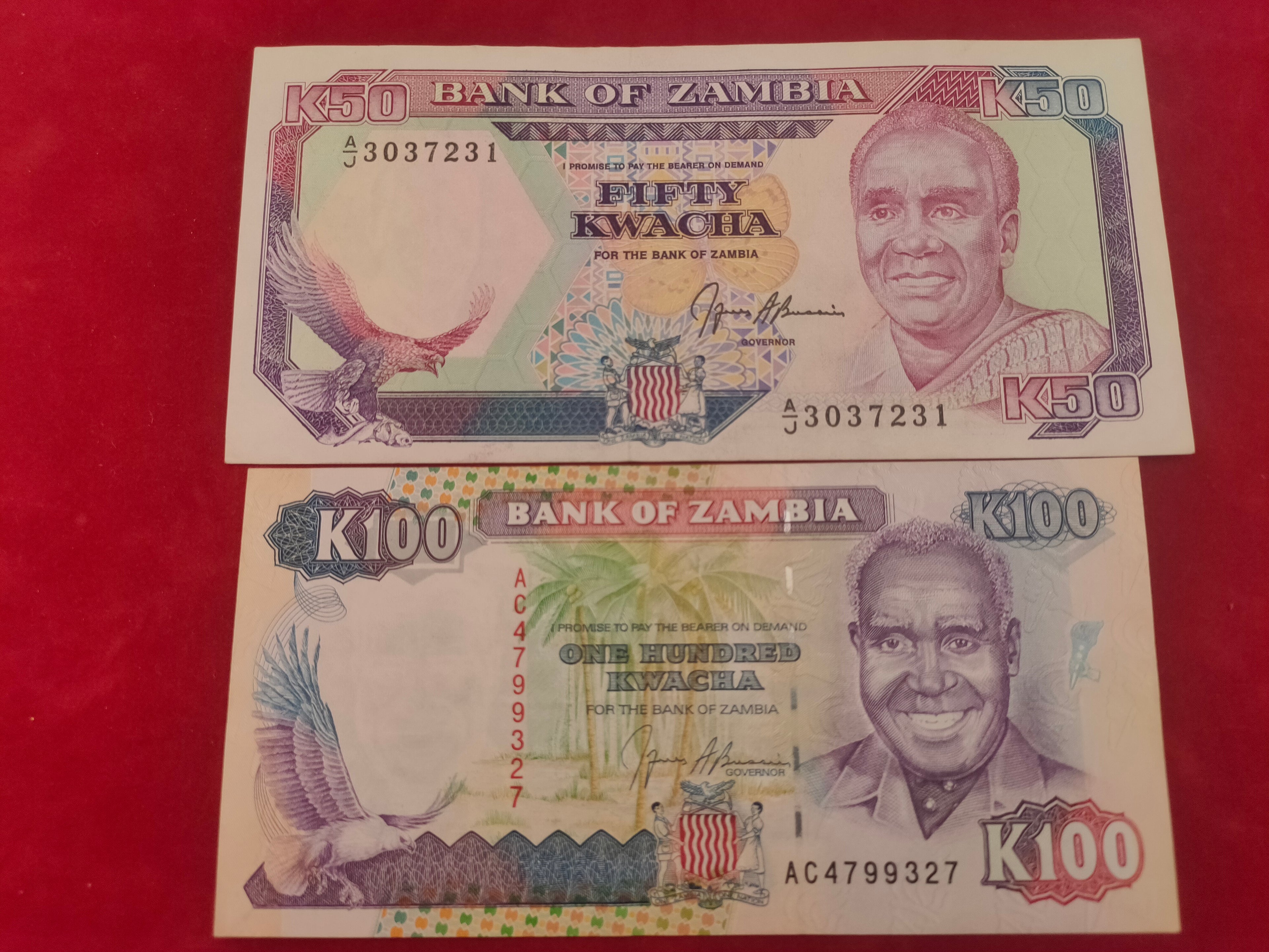 BANK OF ZAMBIA 2,10,50,100 KWACHA (613)