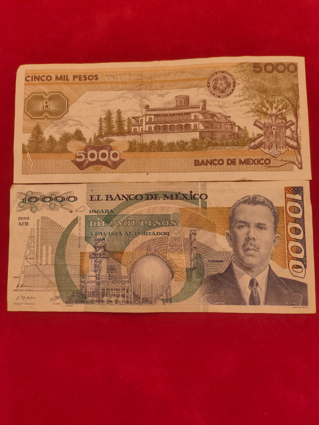BANK OF MEXICO 50,500,2000,5000,10000 PESOS (619)