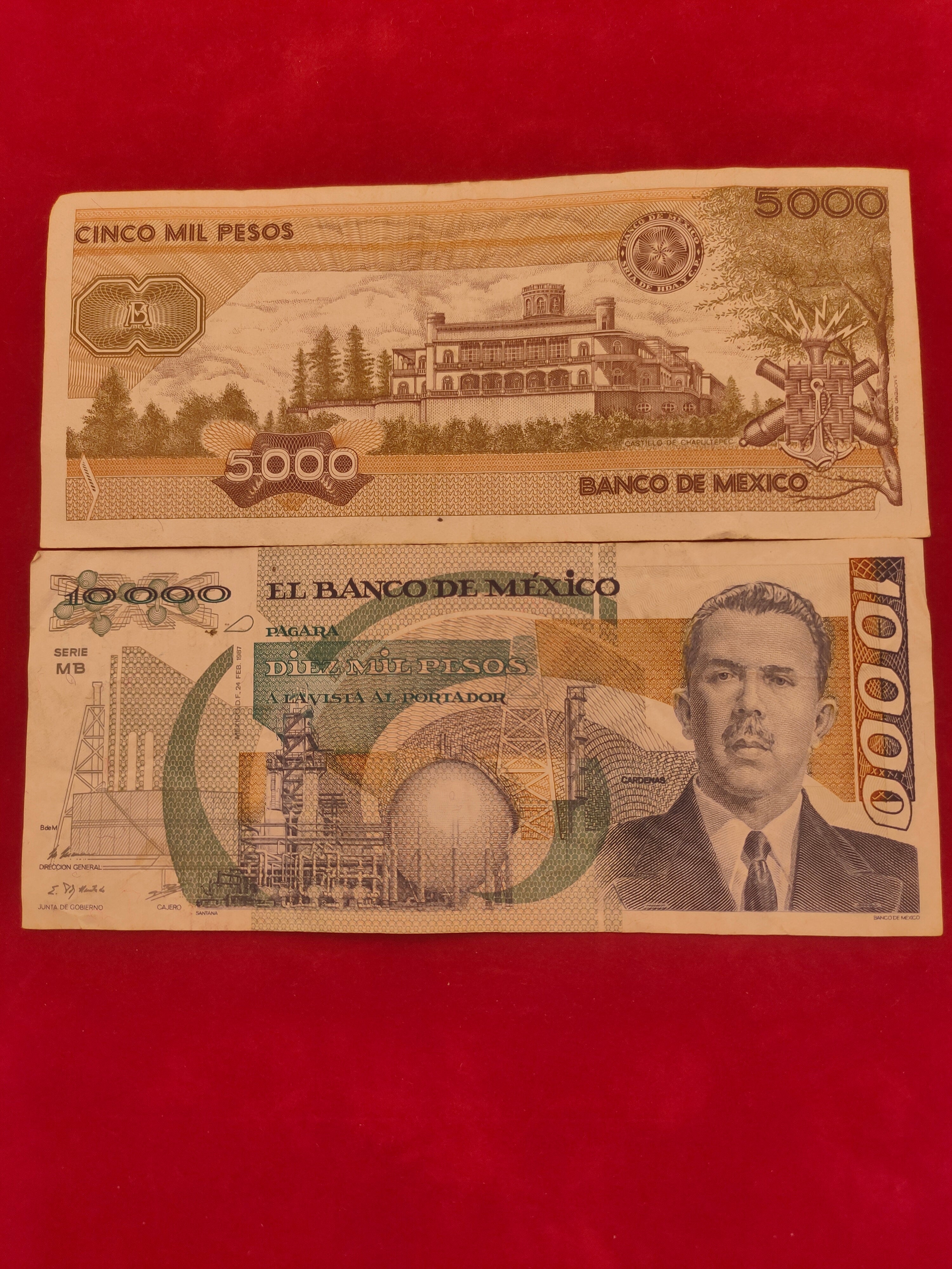 BANK OF MEXICO 50,500,2000,5000,10000 PESOS (619)