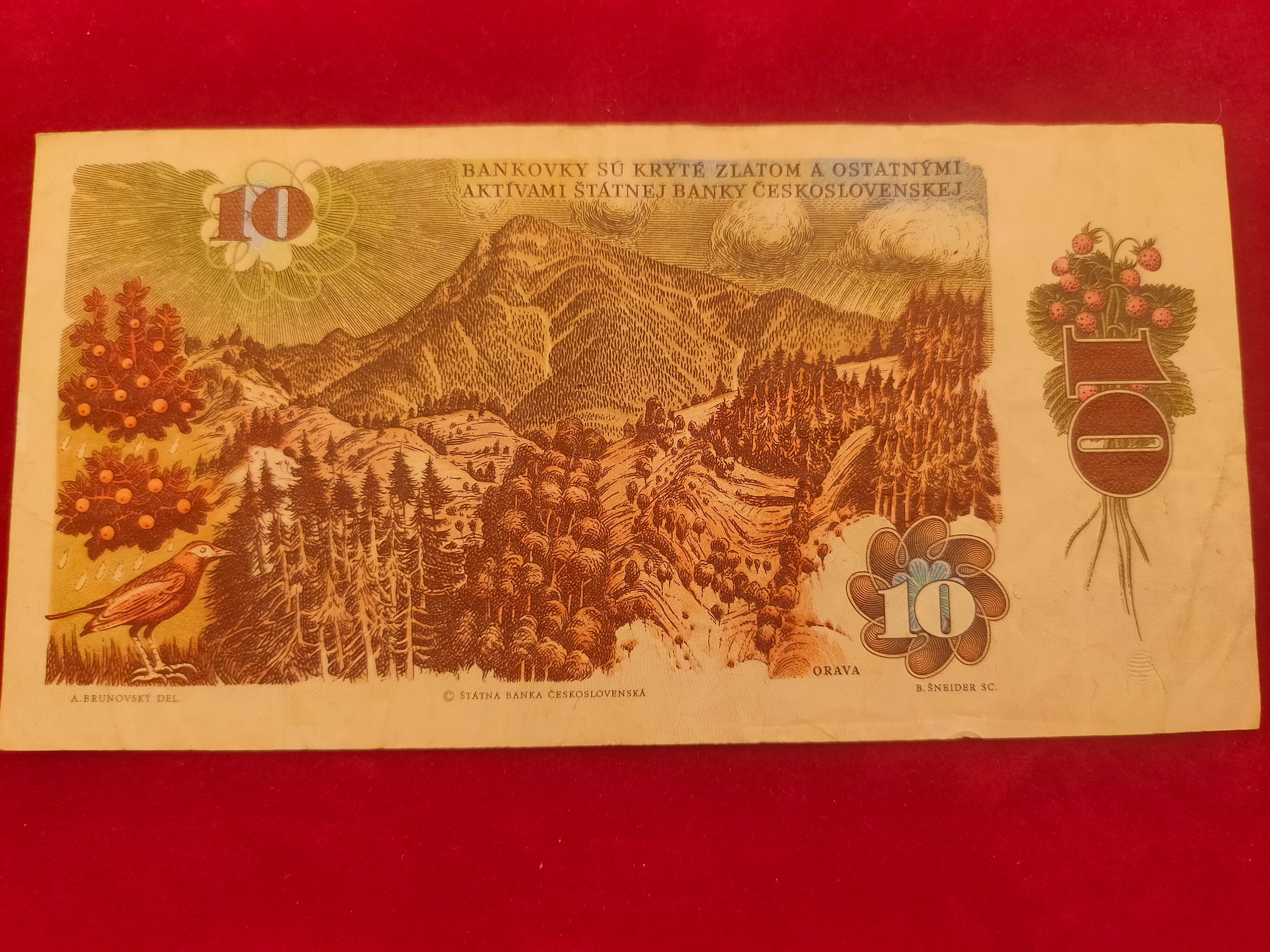 STATE BANK OF CZECHOSLOVAKIA 10 KORUN (D410)