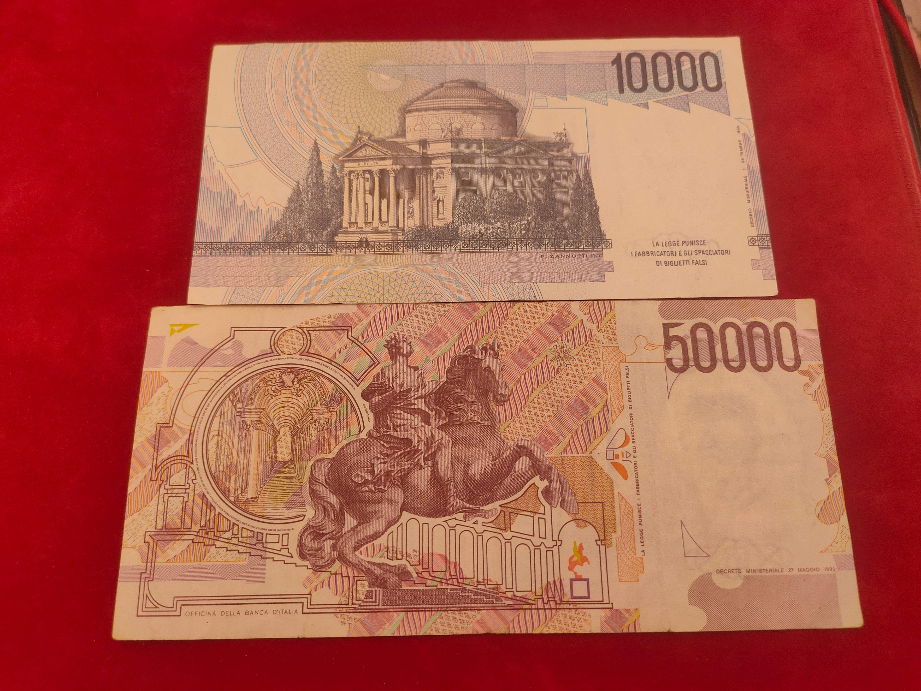 BANK OF ITALY 10000,50000 LIRE (C871)