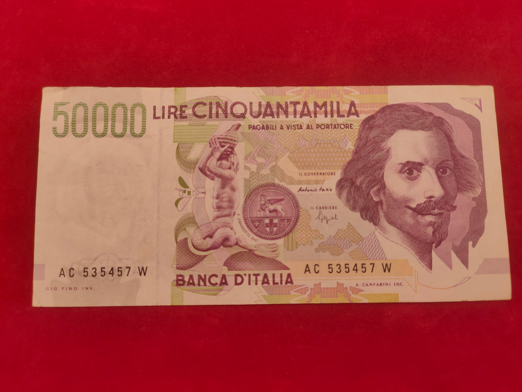 BANK OF ITALY 50000 LIRE (D380)