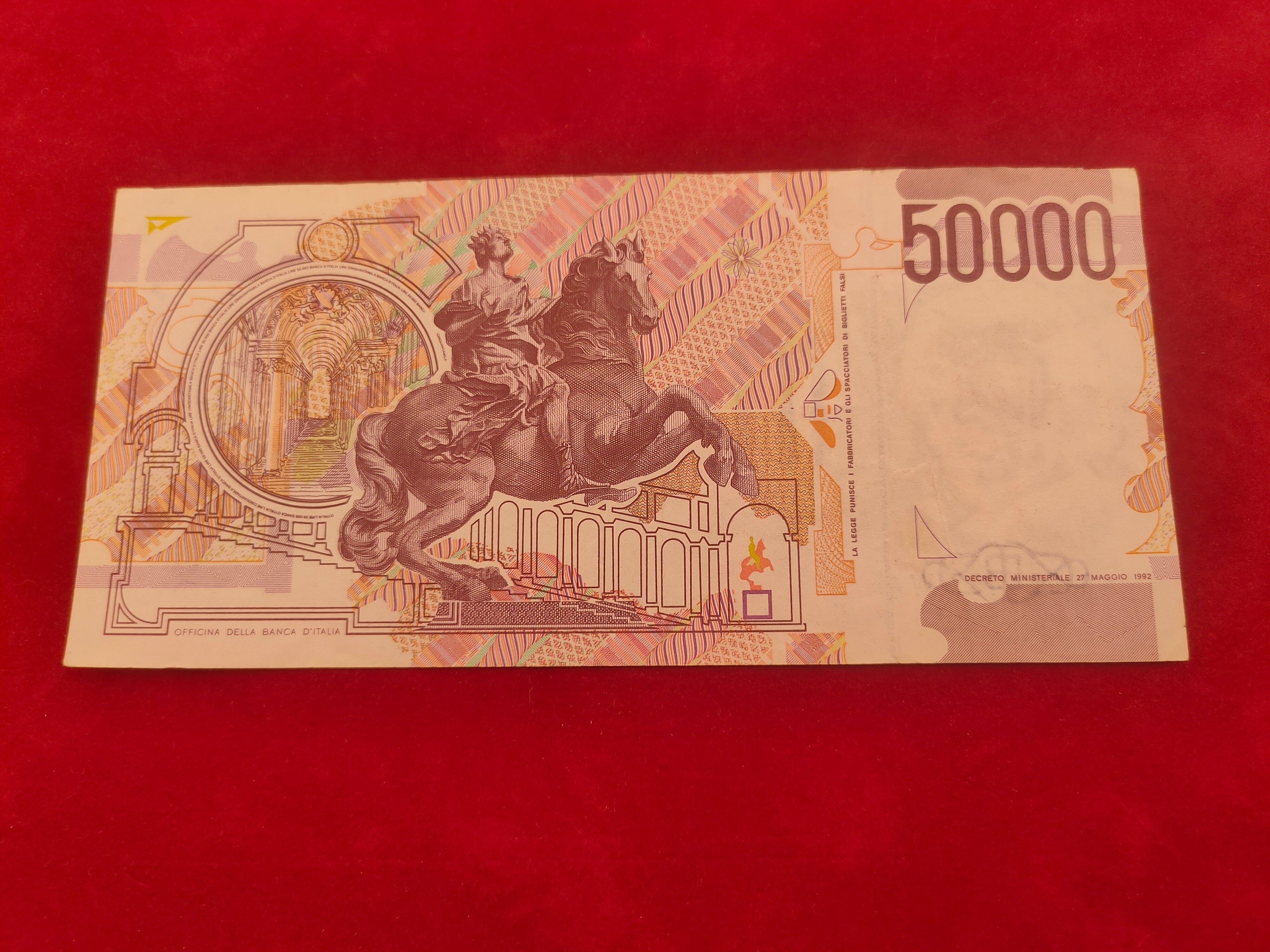 BANK OF ITALY 50000 LIRE (D380)