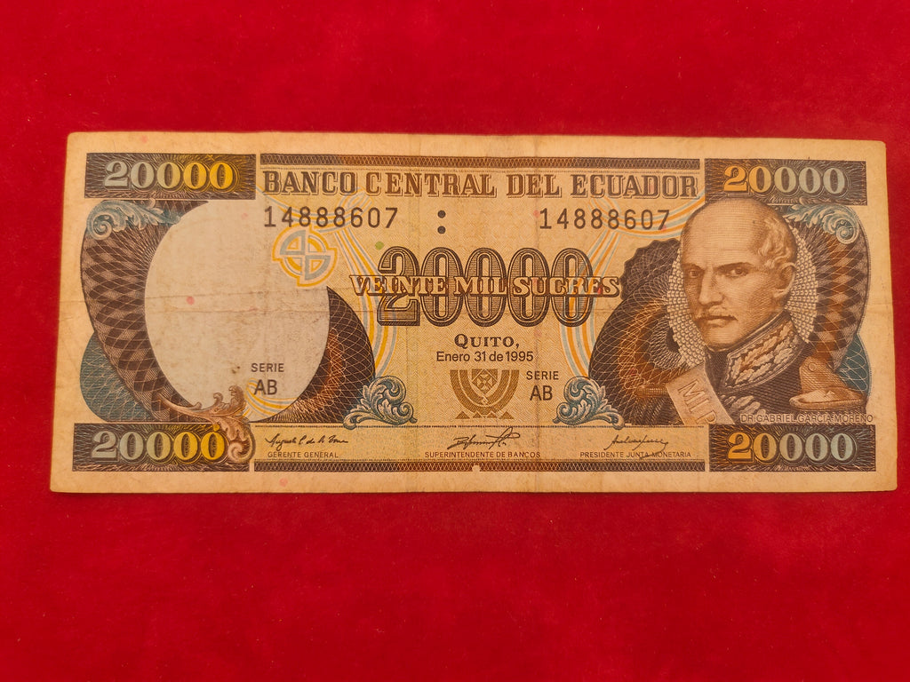 CENTRAL BANK OF ECUADOR 20000 SUCRES (D447)