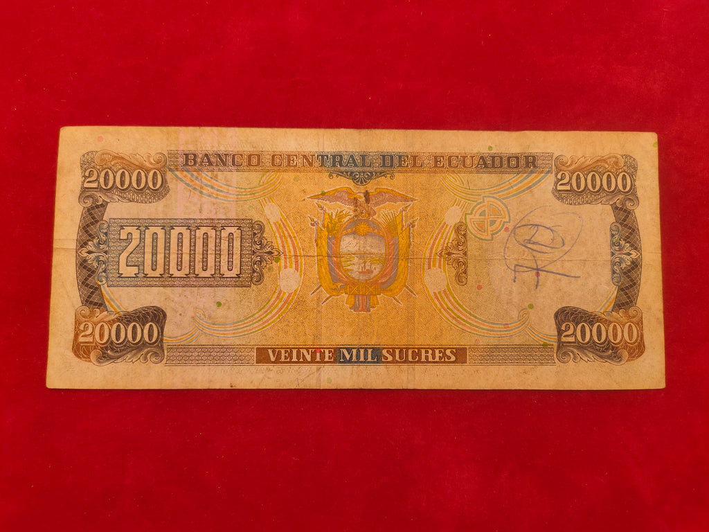 CENTRAL BANK OF ECUADOR 20000 SUCRES (D447)