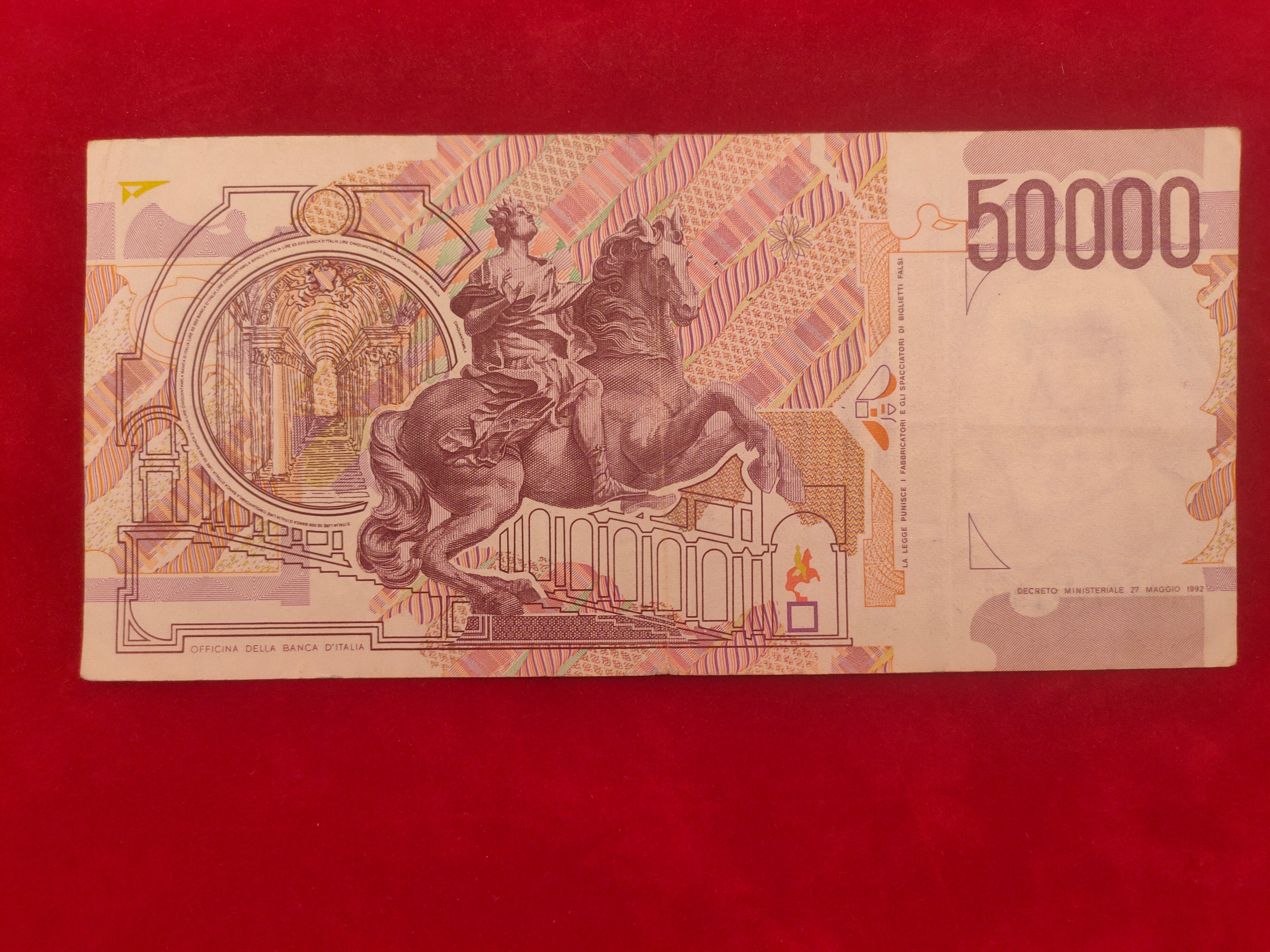 BANK OF ITALY 50000 LIRE (D378)