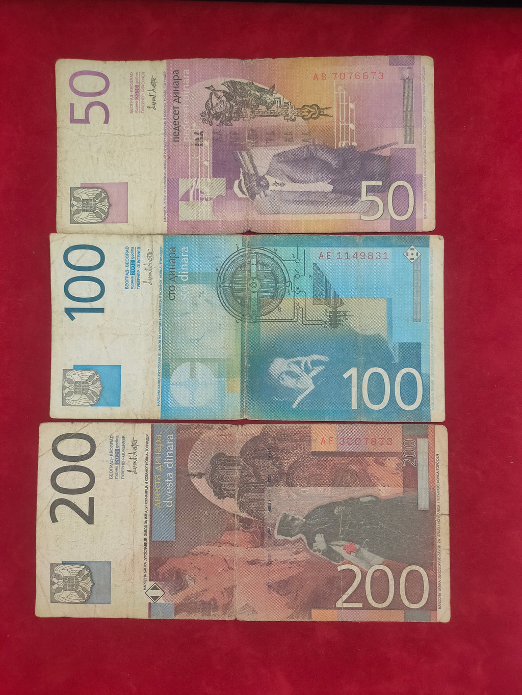NATIONAL BANK OF YUGOSLAVIA 10,20,50,100,200 DINARA