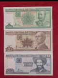 CENTRAL BANK OF CUBA 5,10,20 PESOS (C402)