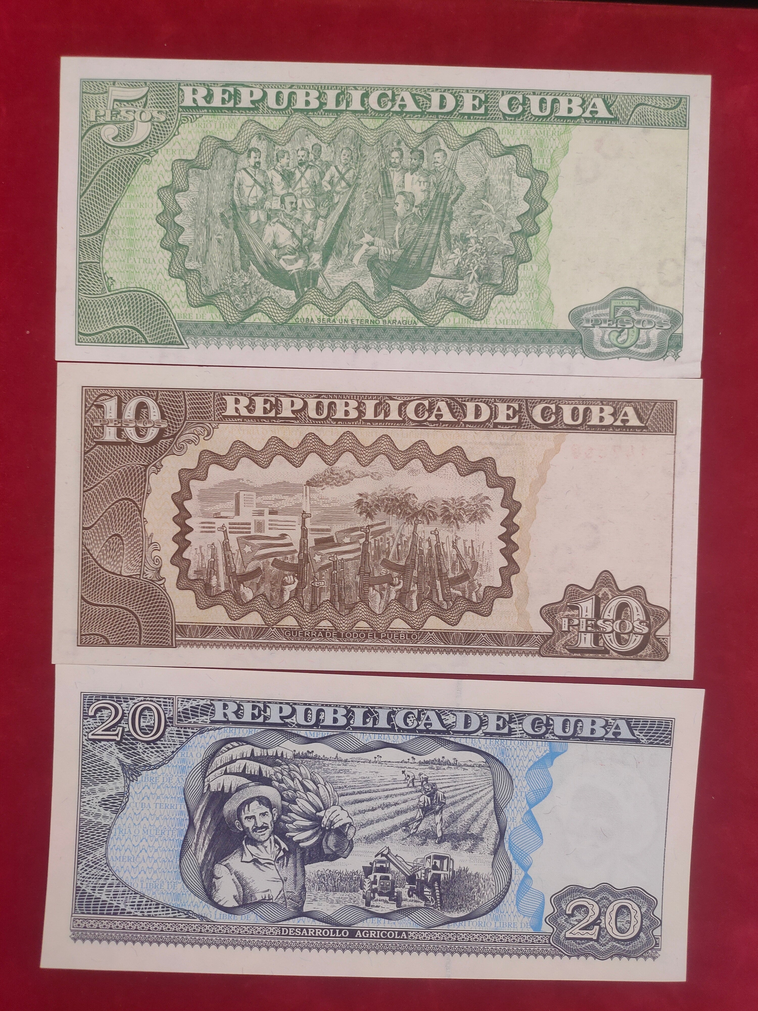CENTRAL BANK OF CUBA 5,10,20 PESOS (C402)