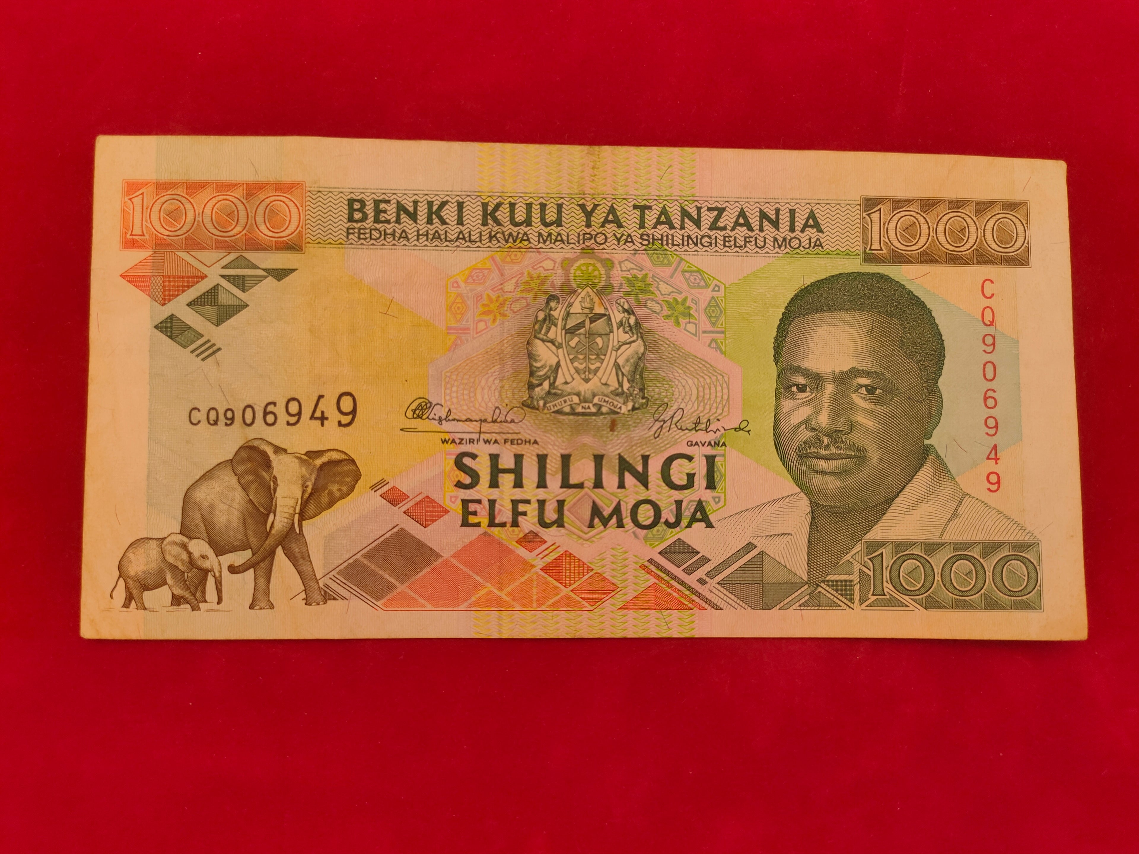 BANK OF  TANZANIA 1000 SHILINGI (D887)