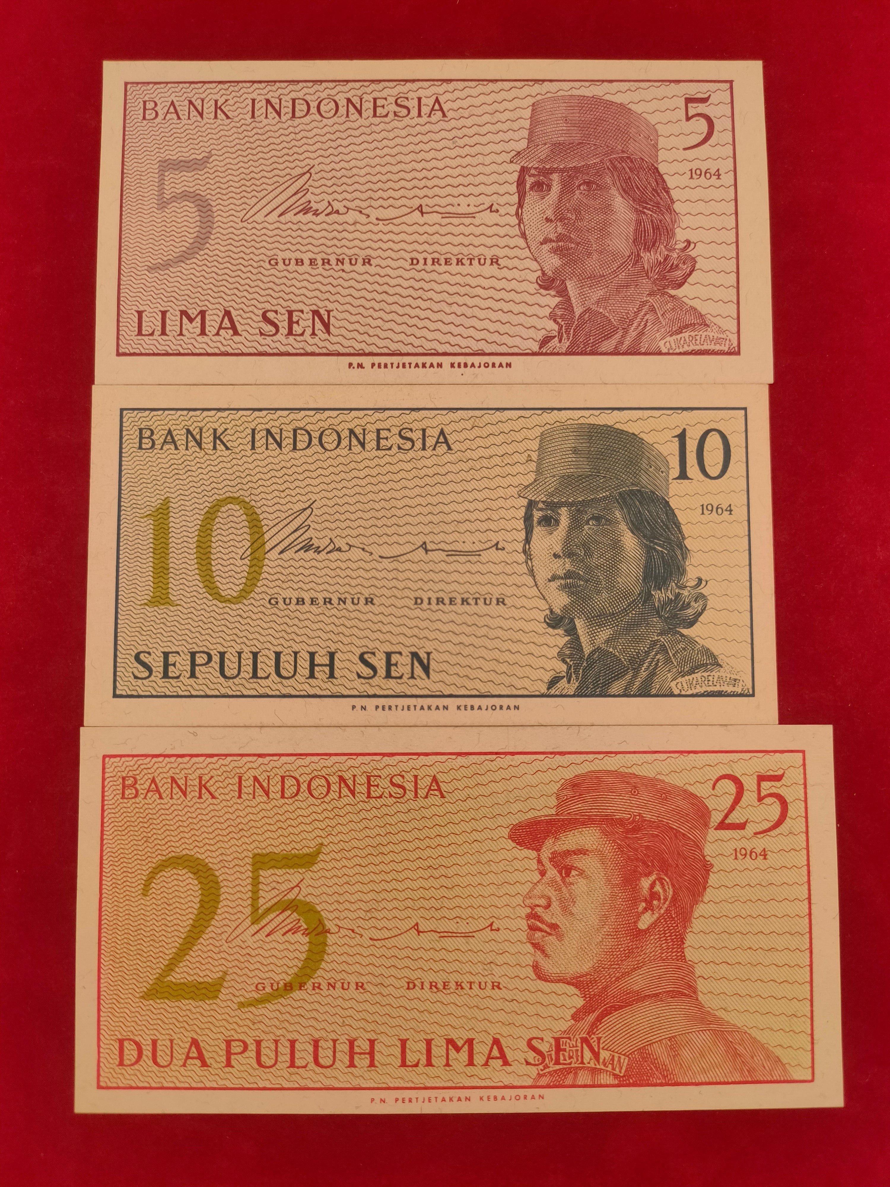 BANK INDONESIA 5,10,25 LIMA SEN (C769)