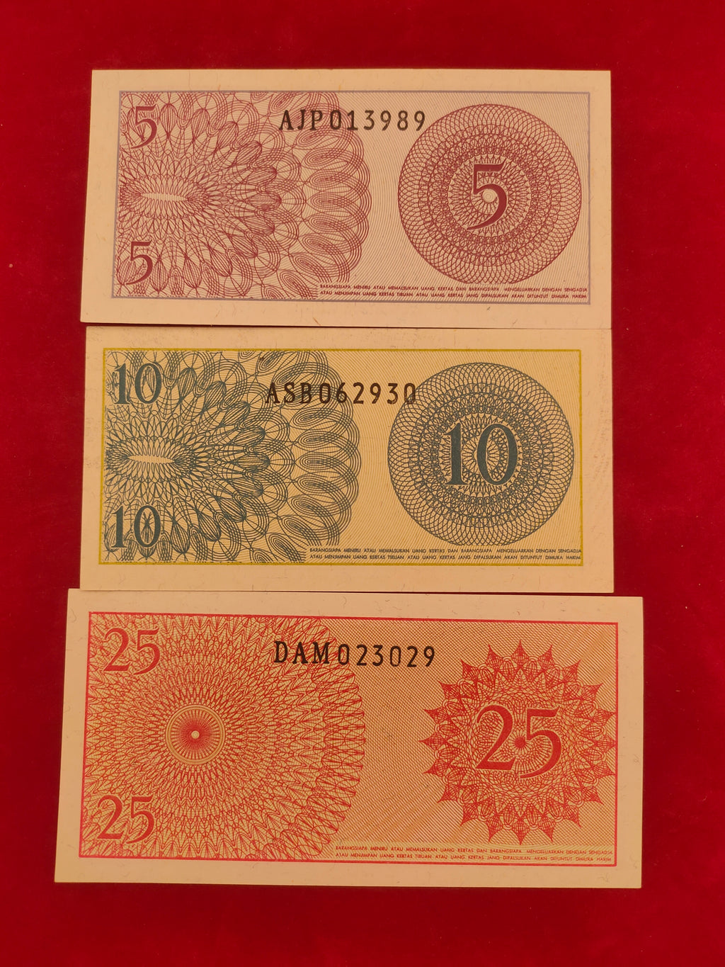 BANK INDONESIA 5,10,25 LIMA SEN (C769)
