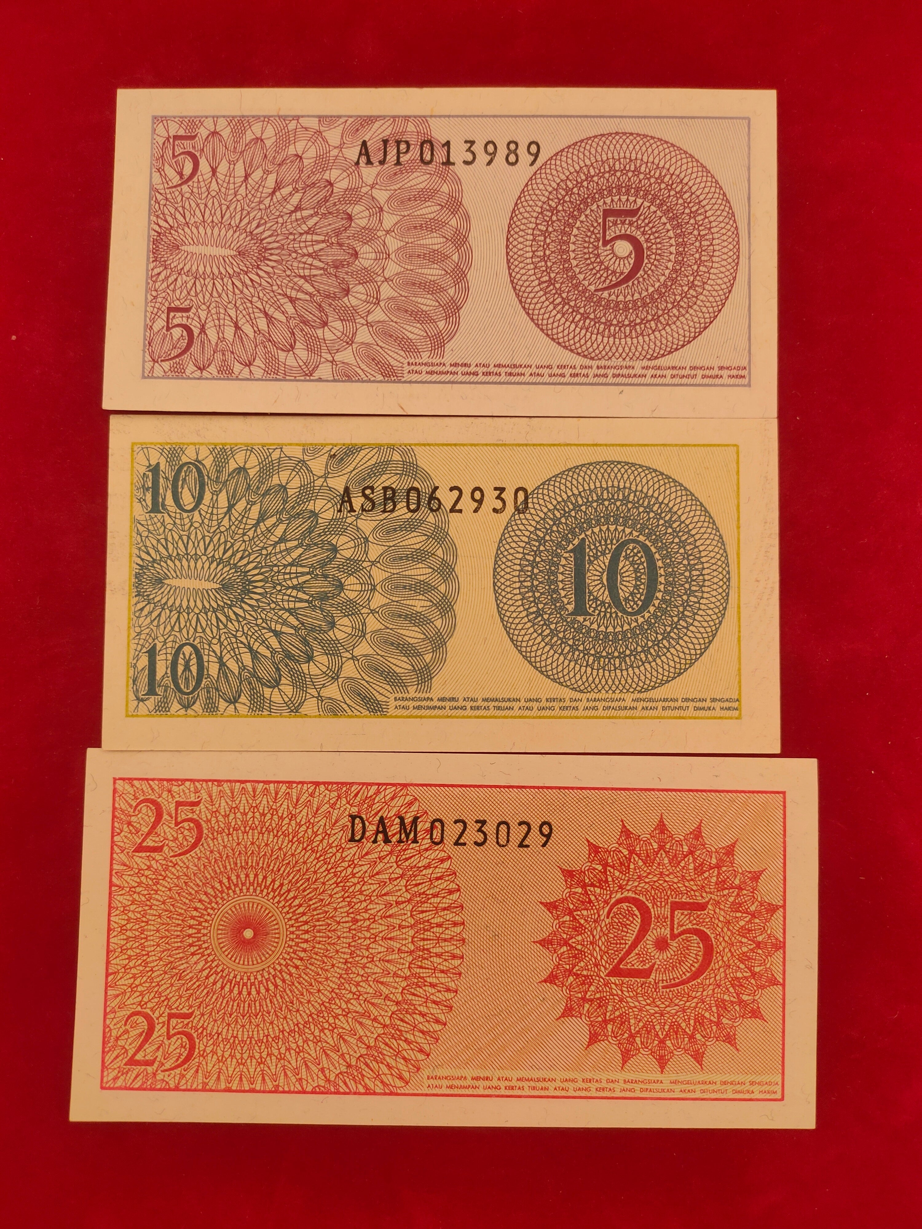 BANK INDONESIA 5,10,25 LIMA SEN (C769)