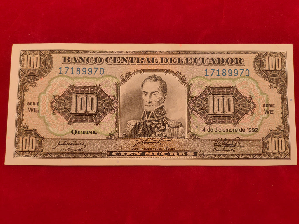 CENTRAL BANK OF ECUADOR 100 SUCRES (C674)