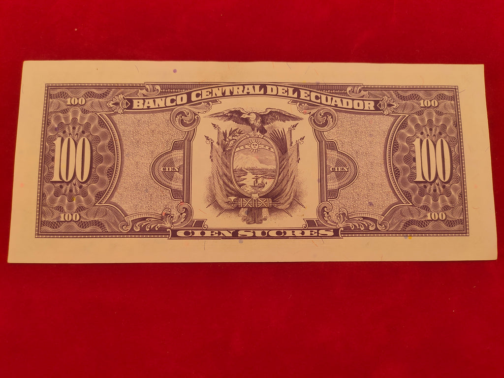 CENTRAL BANK OF ECUADOR 100 SUCRES (C674)