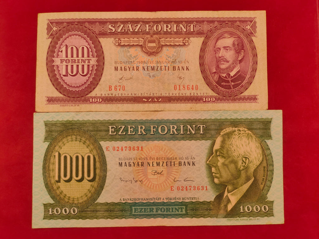 NATIONAL BANK OF HUNGARY 100,1000 FORINT (C678)