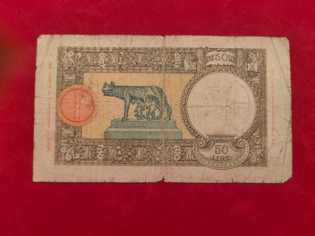 BANK OF ITALY 50 LIRE (911)