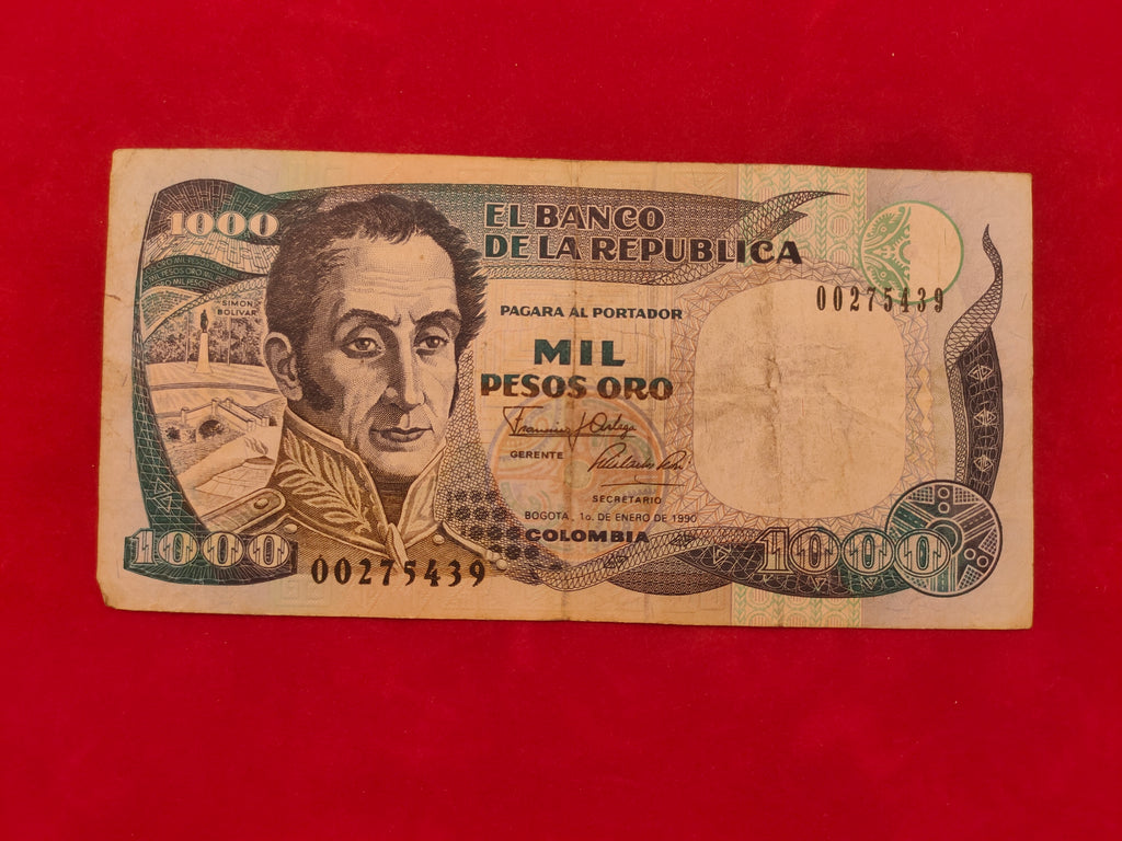 BANK OF REPUBLICA 1000 PESOS ORO (1079)