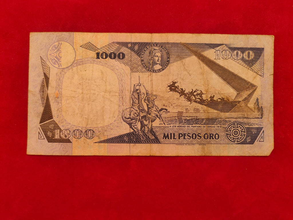 BANK OF REPUBLICA 1000 PESOS ORO (1079)