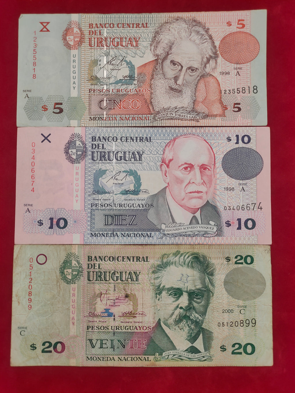 CENTRAL BANK OF URUGUAY 5,10,20 NACIONAL (1082)