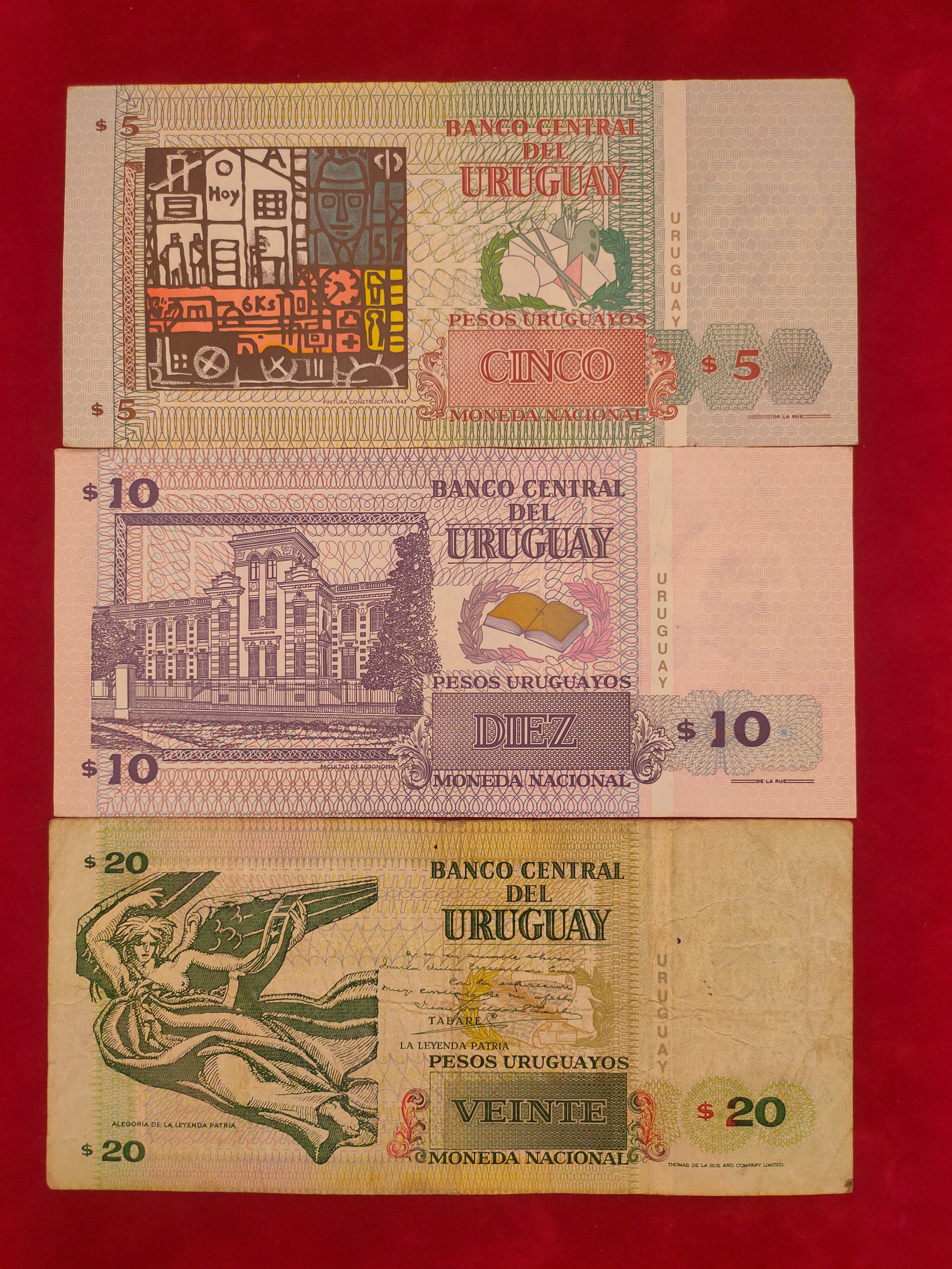 CENTRAL BANK OF URUGUAY 5,10,20 NACIONAL (1082)