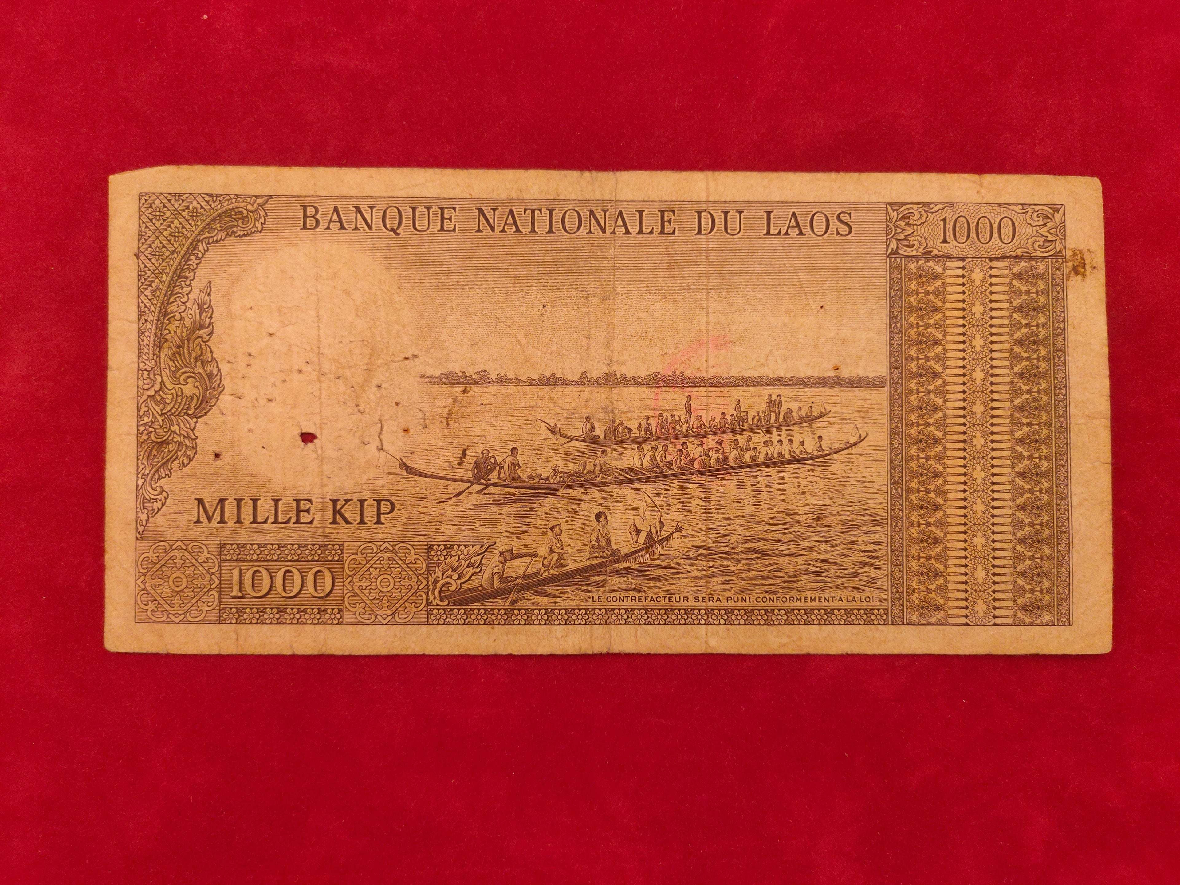 NATIONAL BANK OF LAOS 1000 KIP (836)