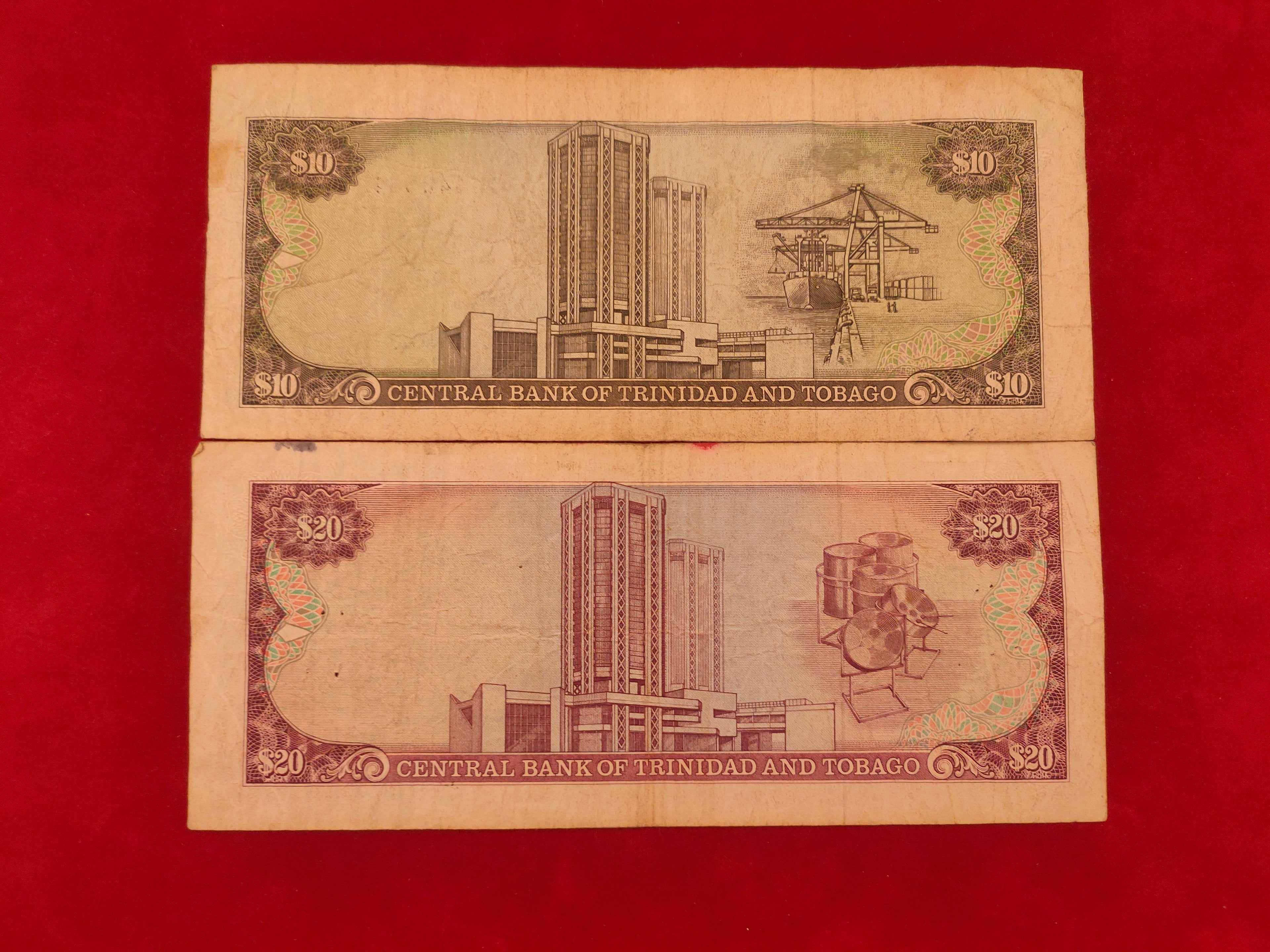CENTRAL BANK OF TRINIDAD AND TOBAGO 10,20 DOLLARS (D234)