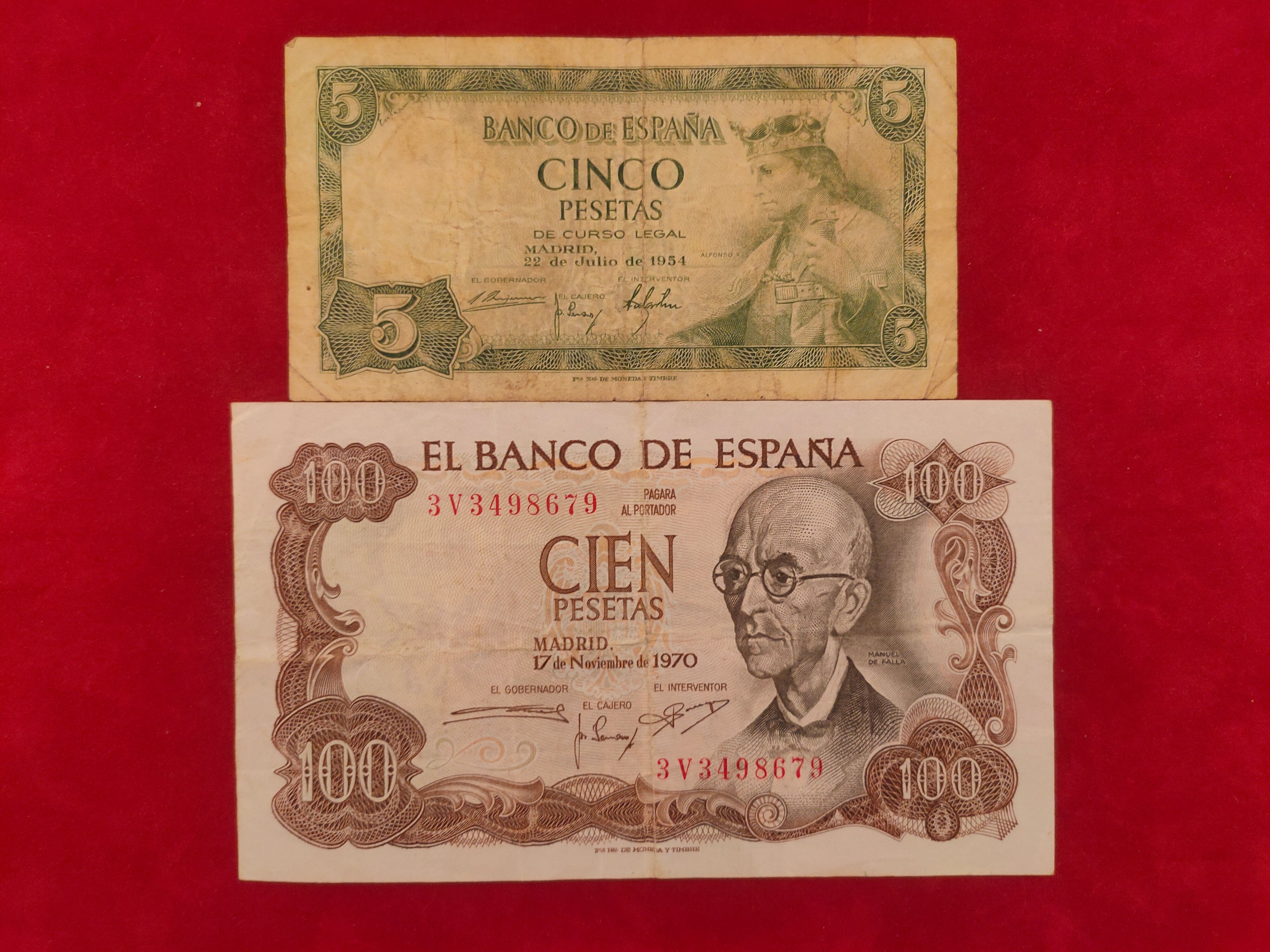 BANK OF SPAIN 5,100 PESETAS (D603)